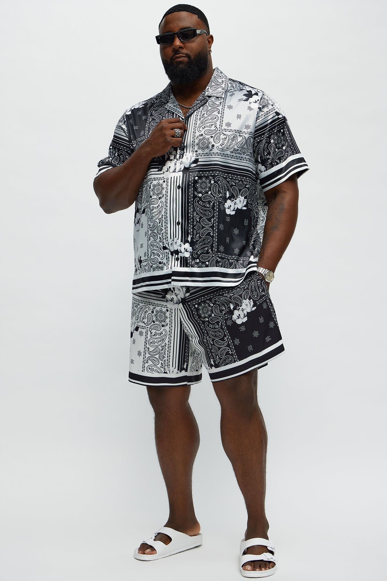 Paisley Drift Swim Classic Trunk - Black/combo