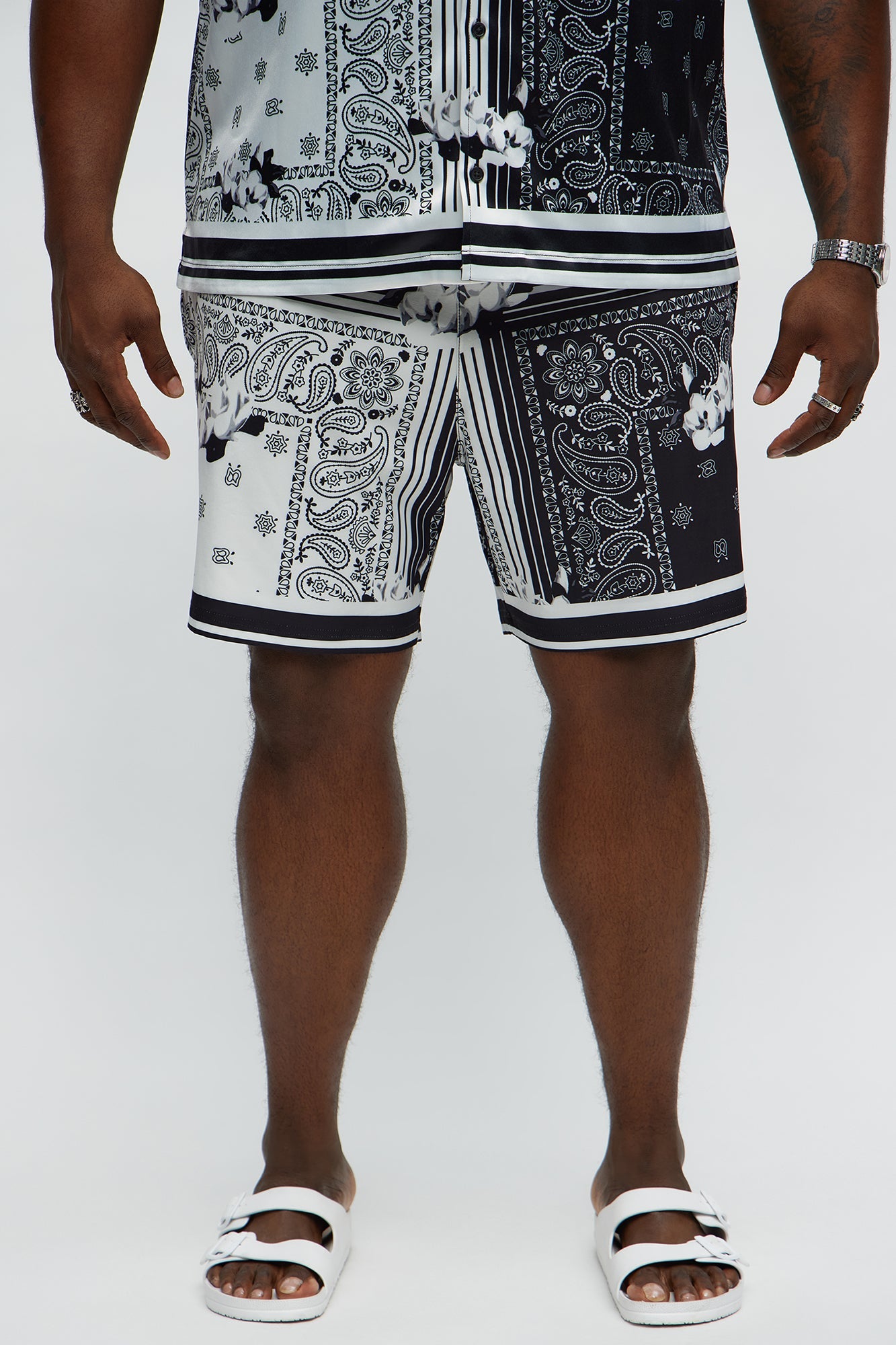 Paisley Drift Swim Classic Trunk - Black/combo
