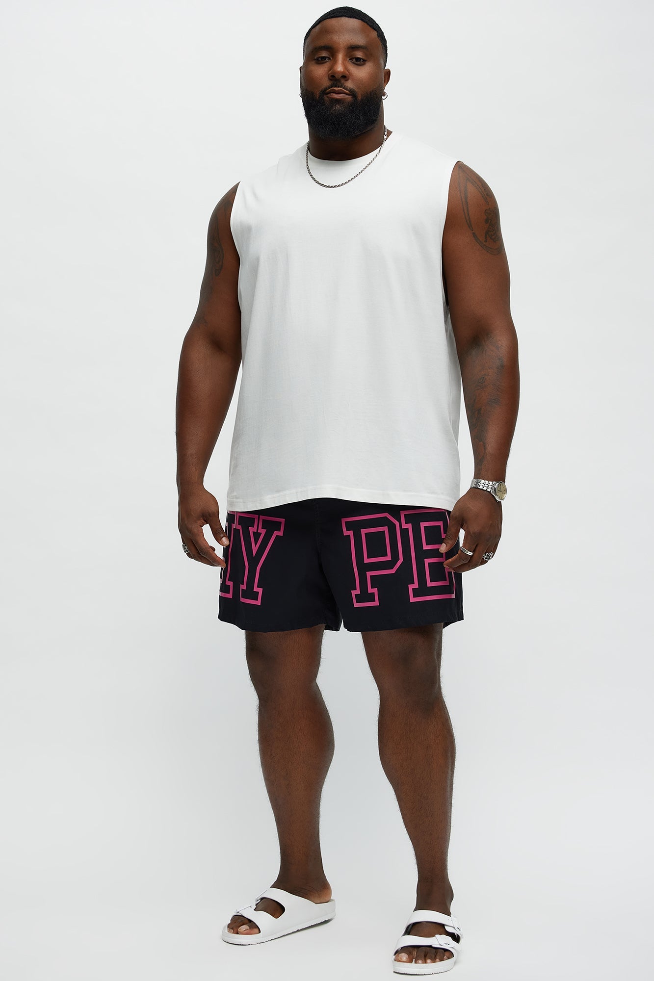 Hype Summer Swim Mid Trunk - Black/combo