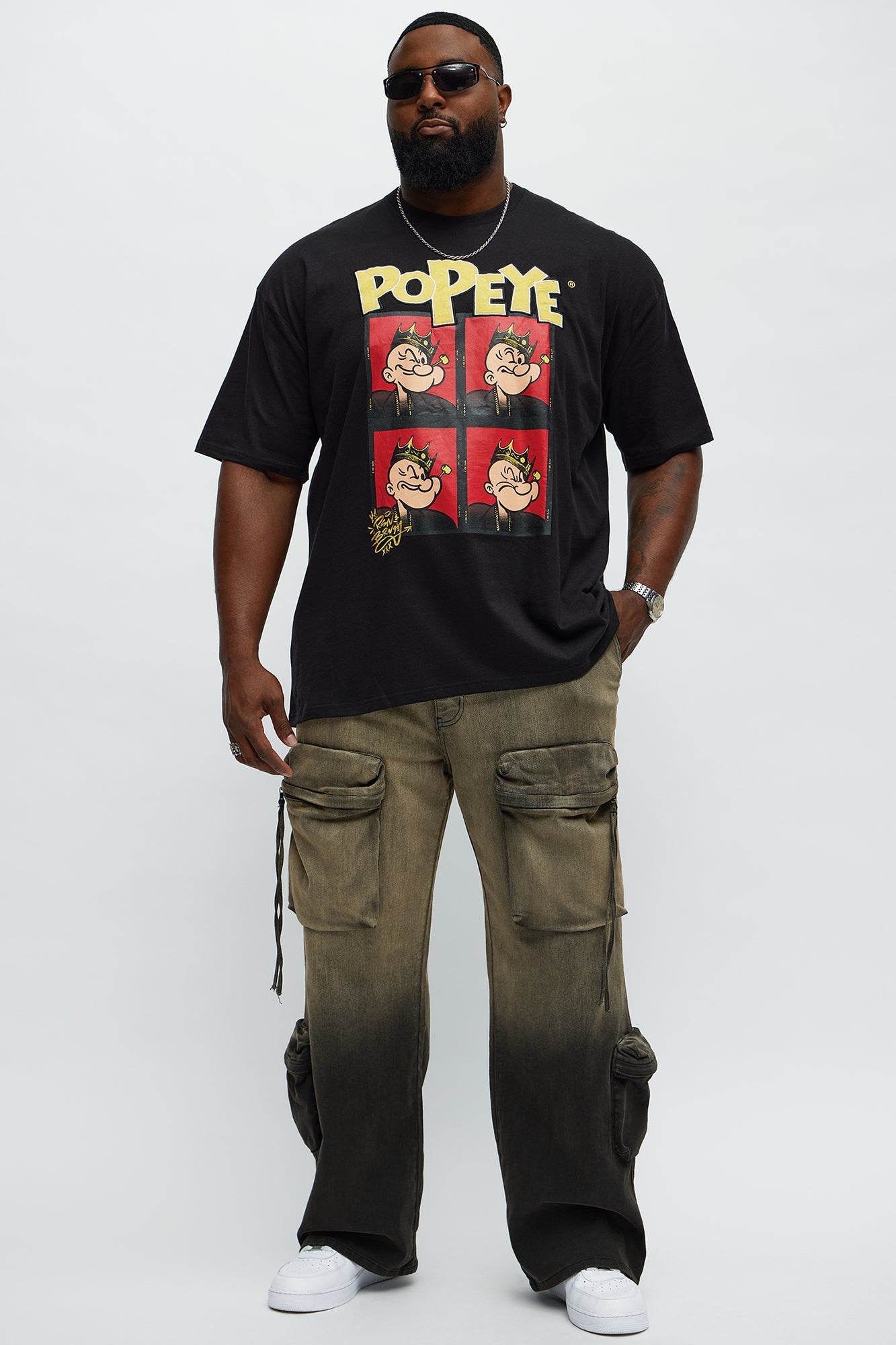 Popeye The King Short Sleeve Tee - Black