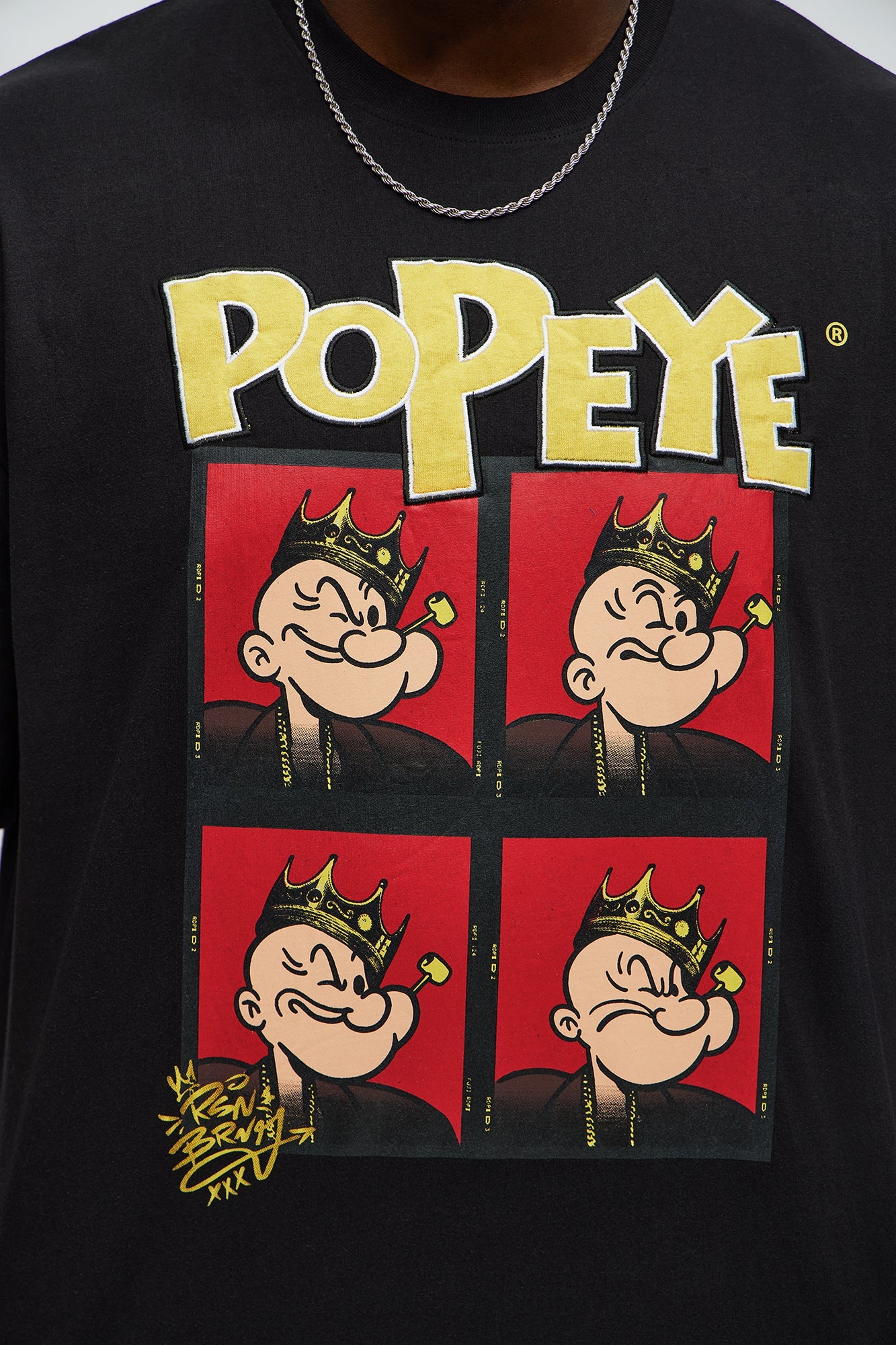 Popeye The King Short Sleeve Tee - Black