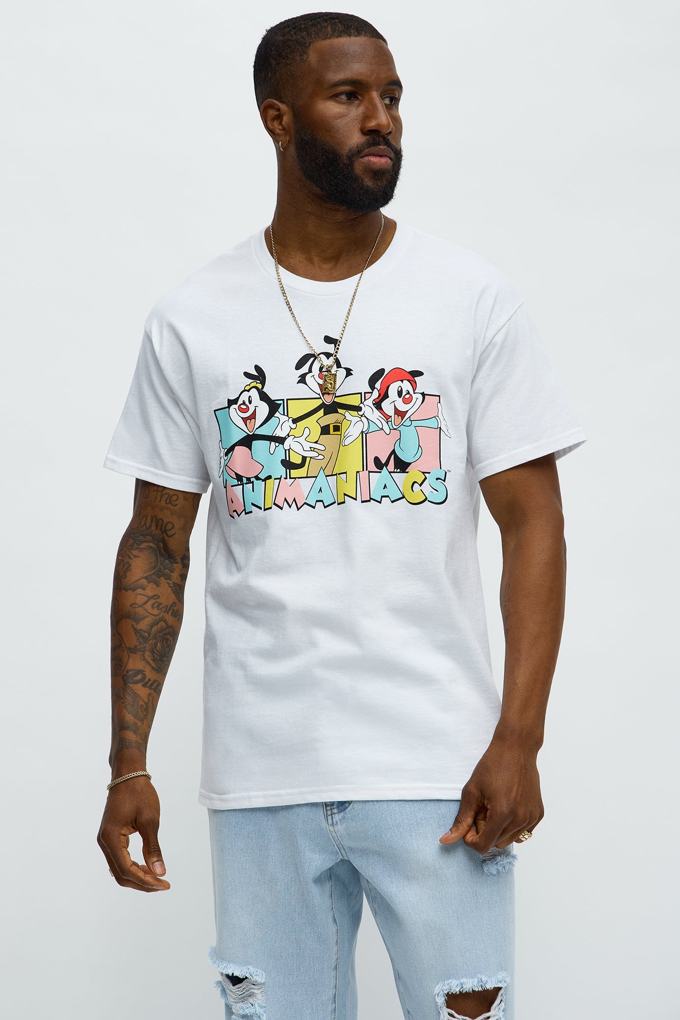 Animaniacs Sing A Long Short Sleeve Tee - White