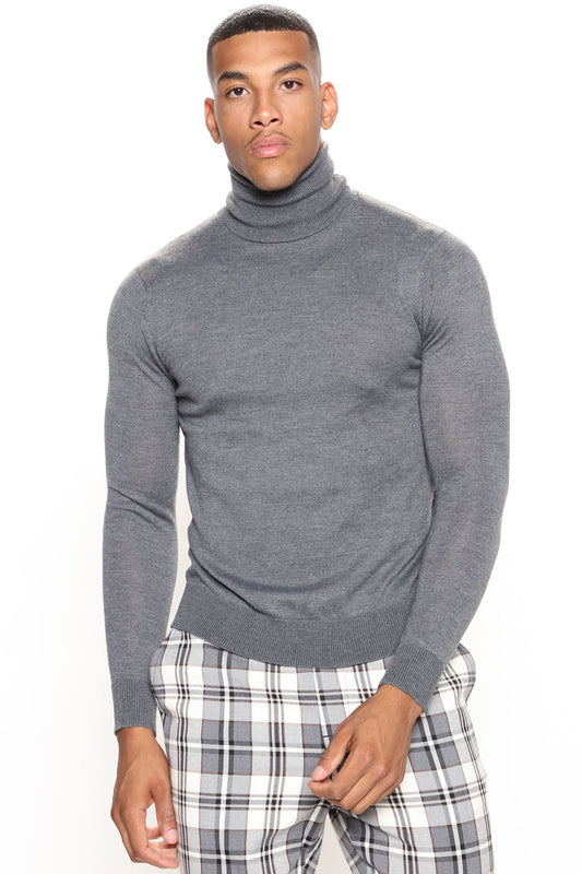 DeAngelo Turtleneck Sweater - Charcoal