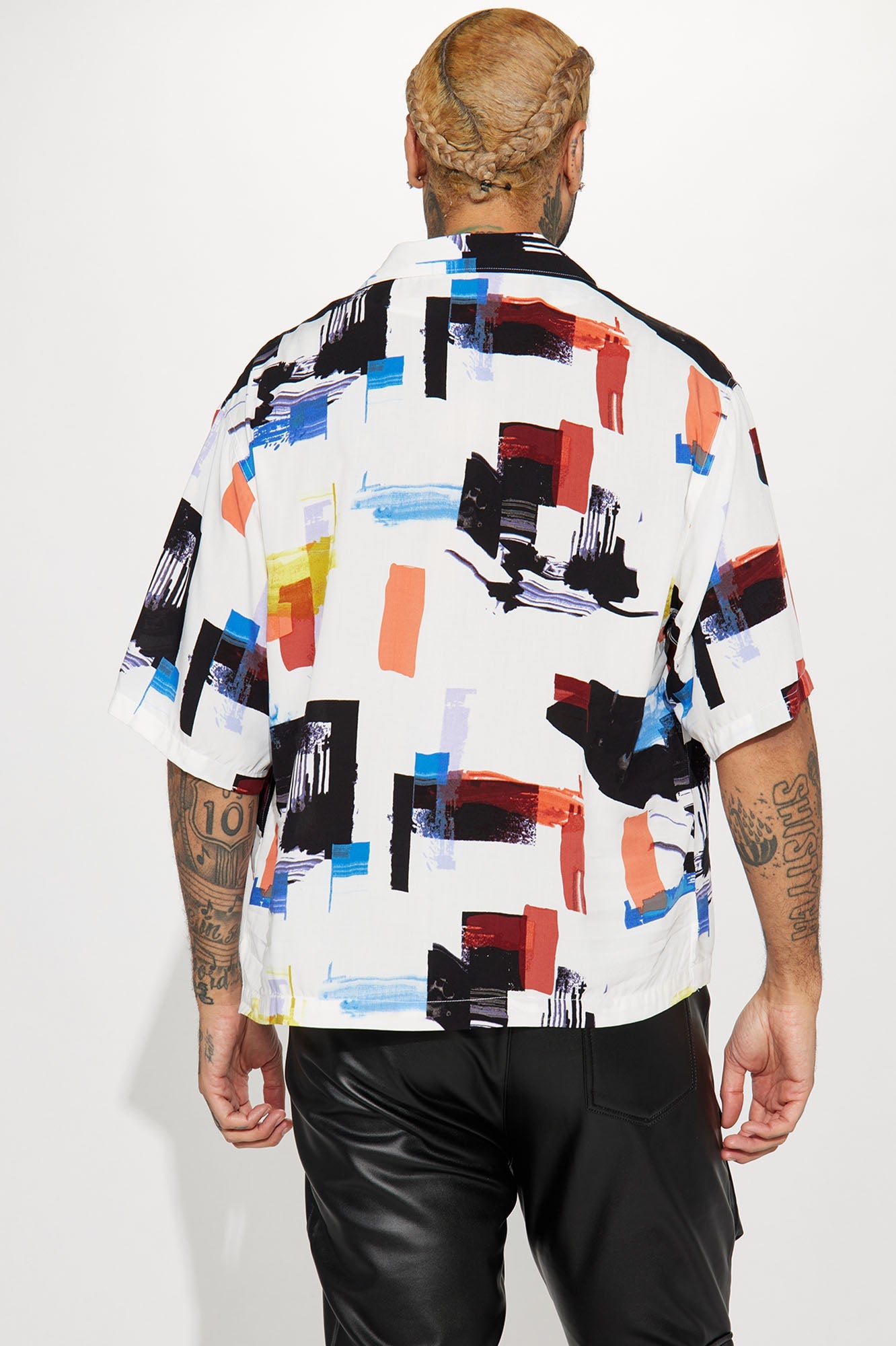 Brush Away Button Up Shirt - White/combo