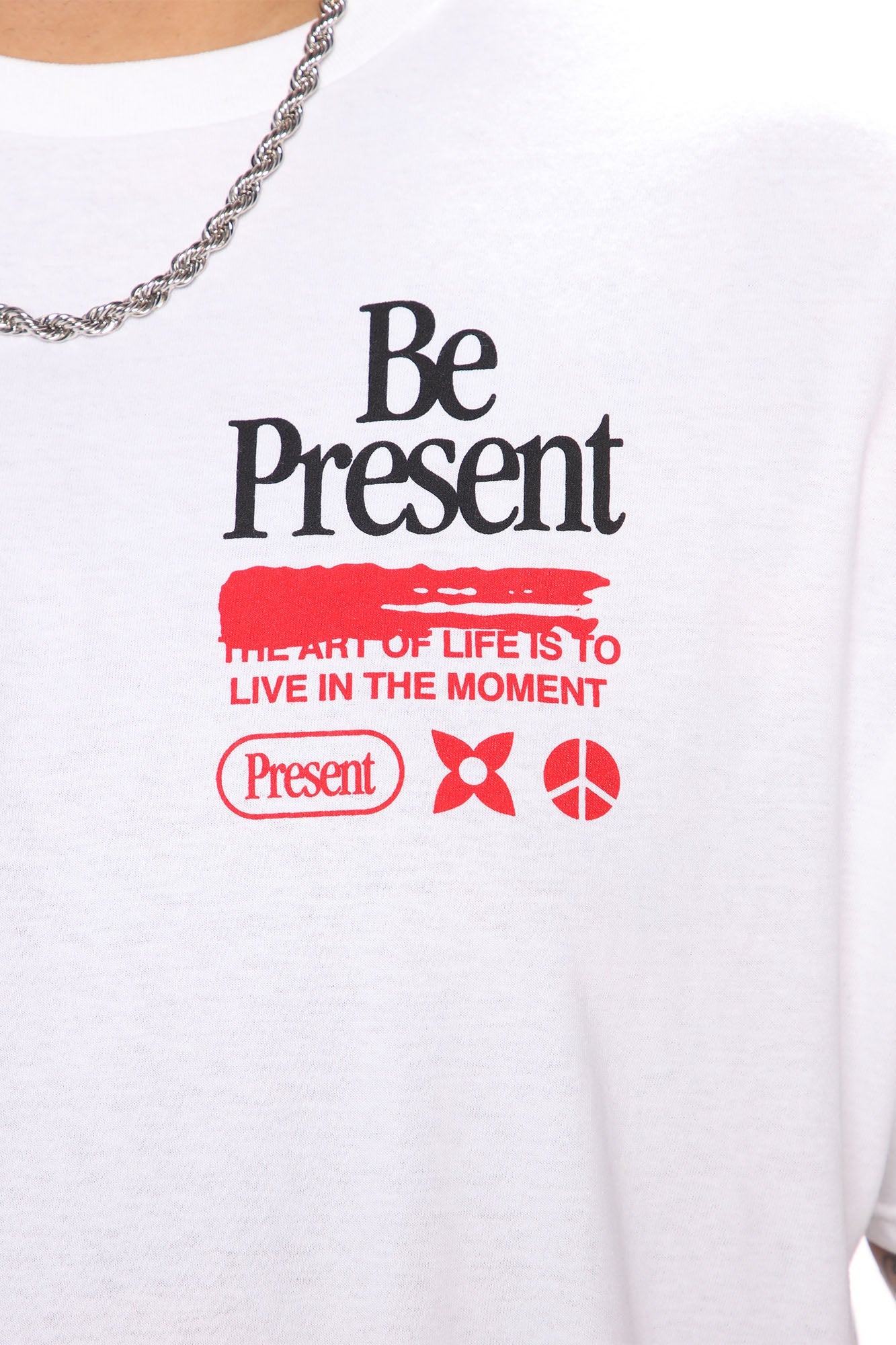 Be Present Short Sleeve Tee - White