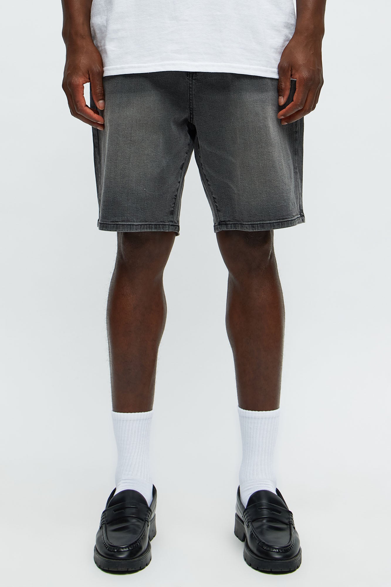 Cornell Slim Denim Shorts - Black Wash