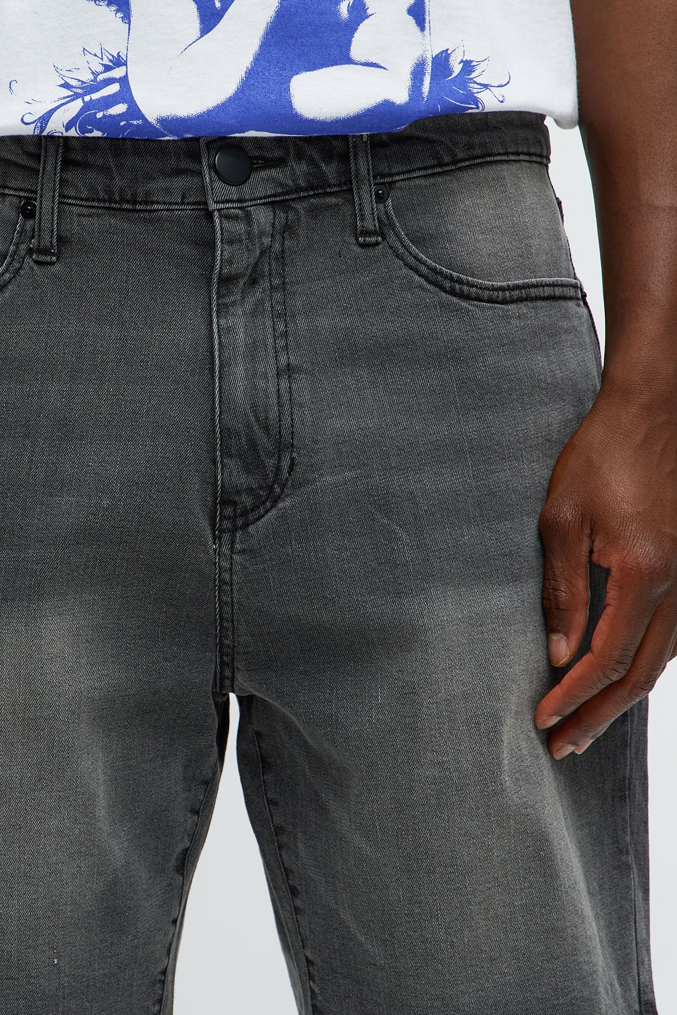 Cornell Slim Denim Shorts - Black Wash