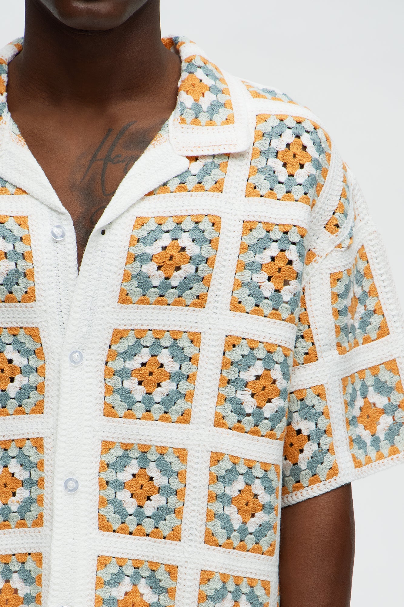 Nolan Textured Shirt - White/combo