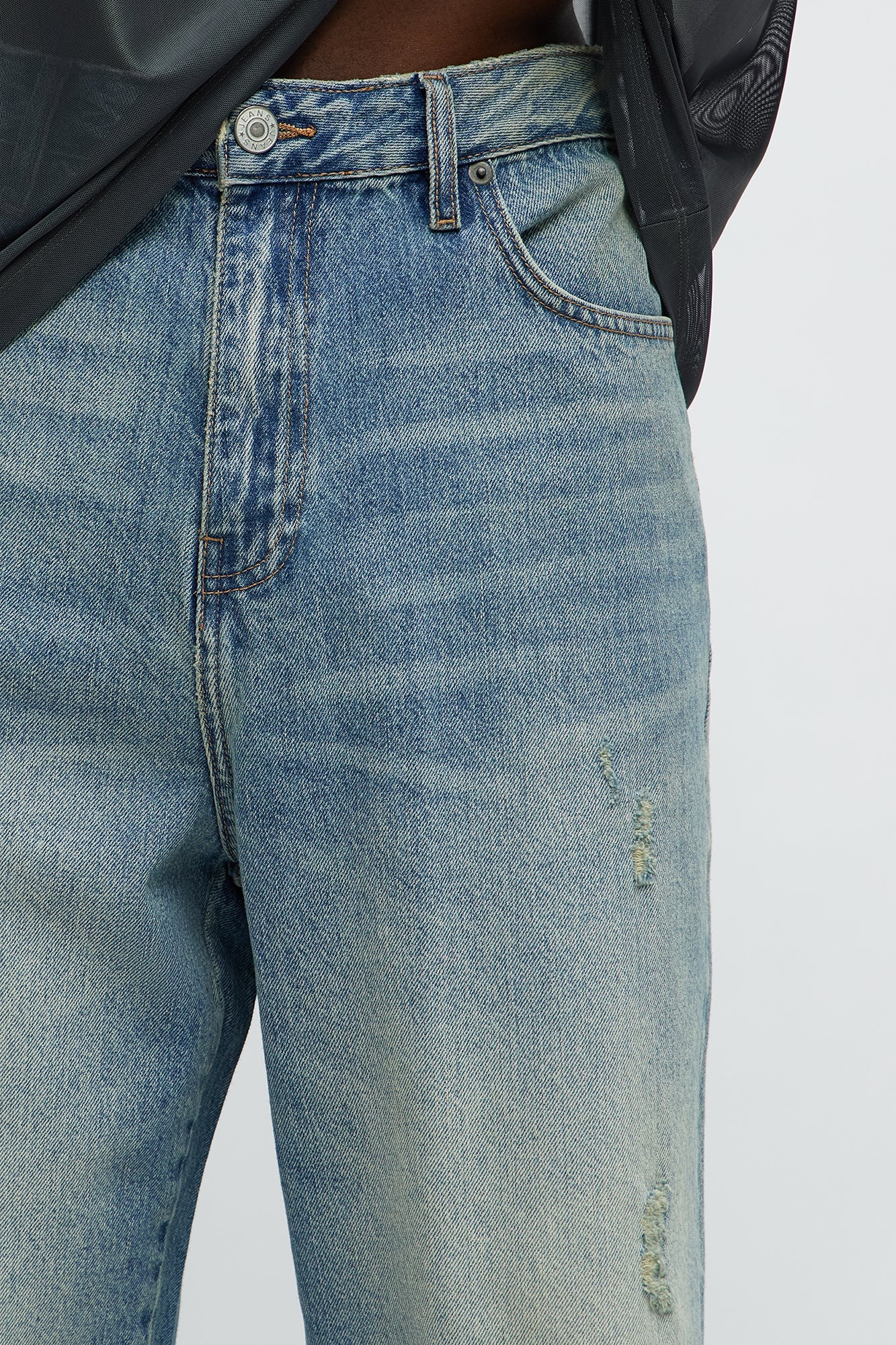 In The Bay Baggy Jeans - Medium Blue Wash