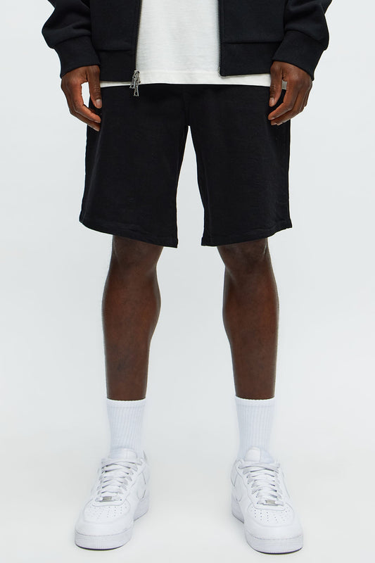 Mike Relaxed Denim Shorts - Black