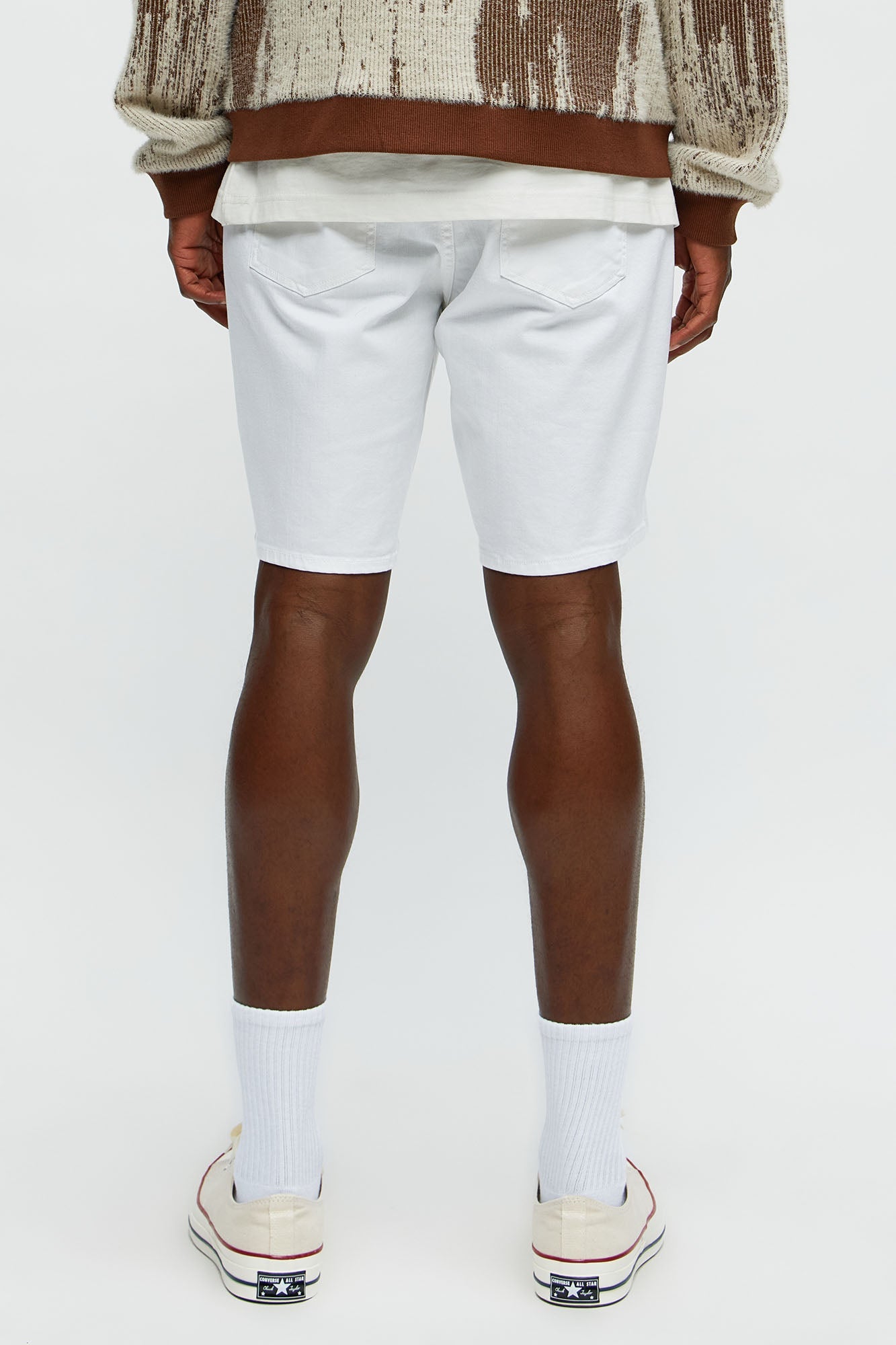 Cornell Slim Denim Shorts - White