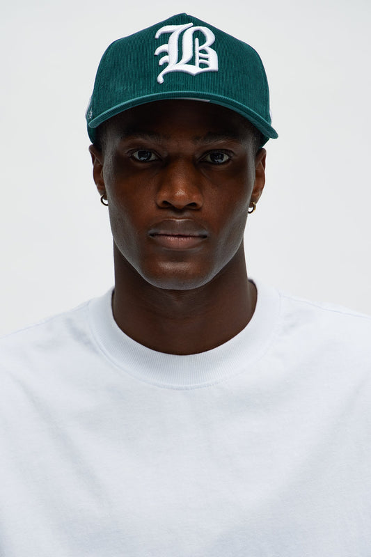 Come Back Corduroy Snapback Hat - Hunter Green