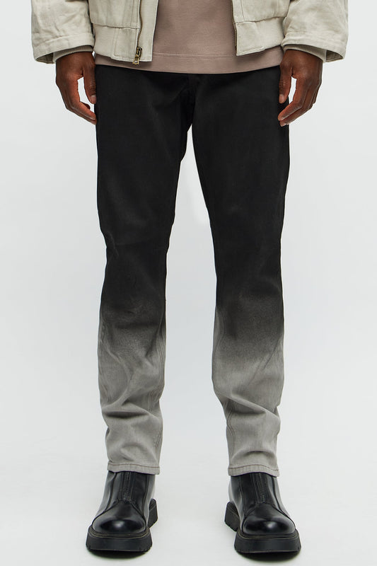 Slim Out And Dipped Jeans - Black
