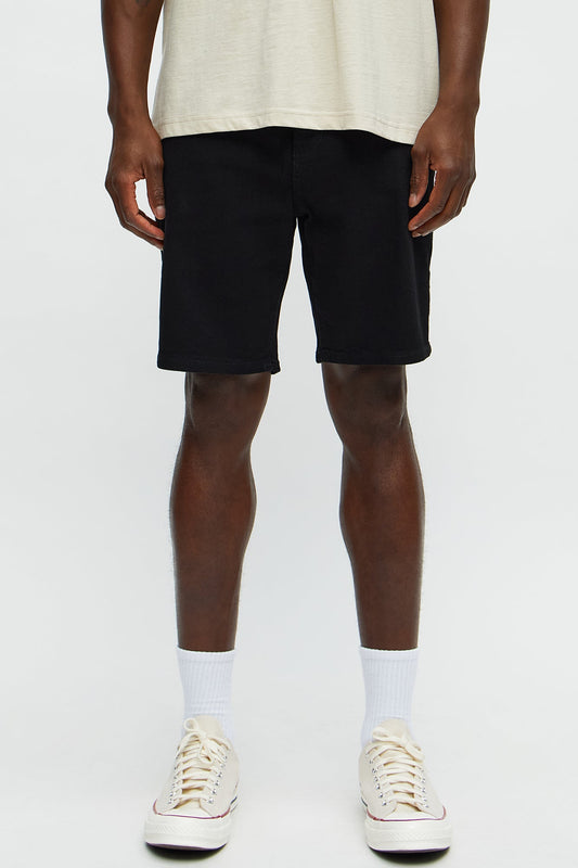 Cornell Slim Denim Shorts - Black