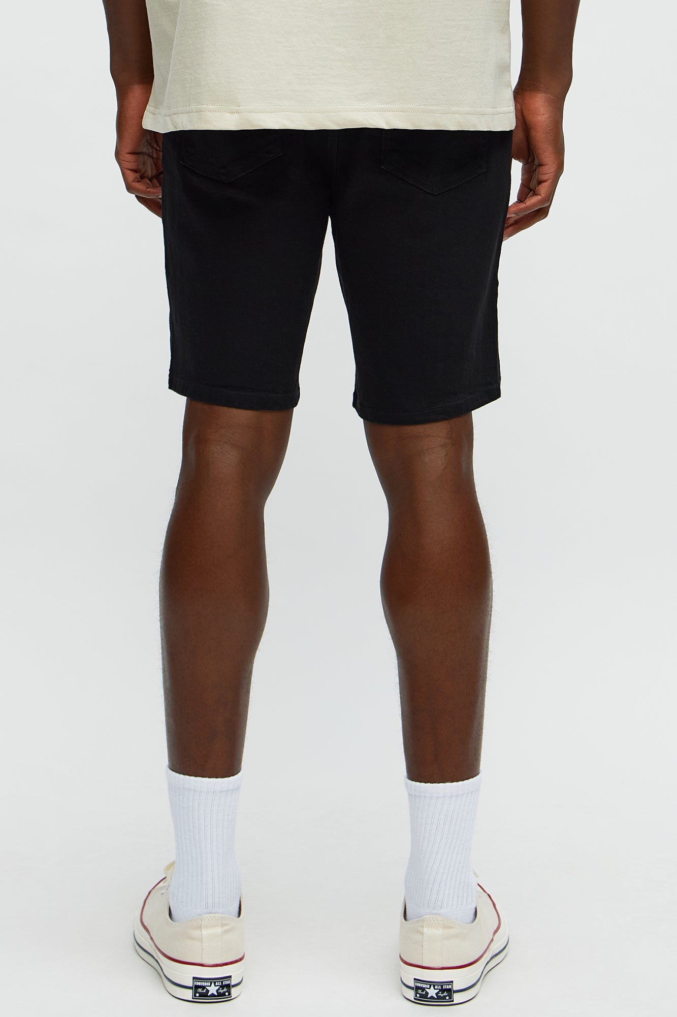 Cornell Slim Denim Shorts - Black