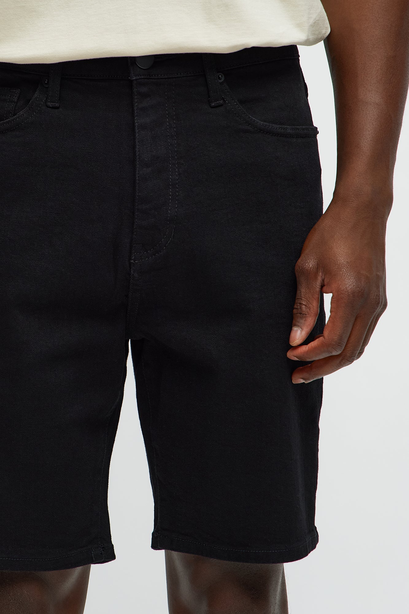 Cornell Slim Denim Shorts - Black