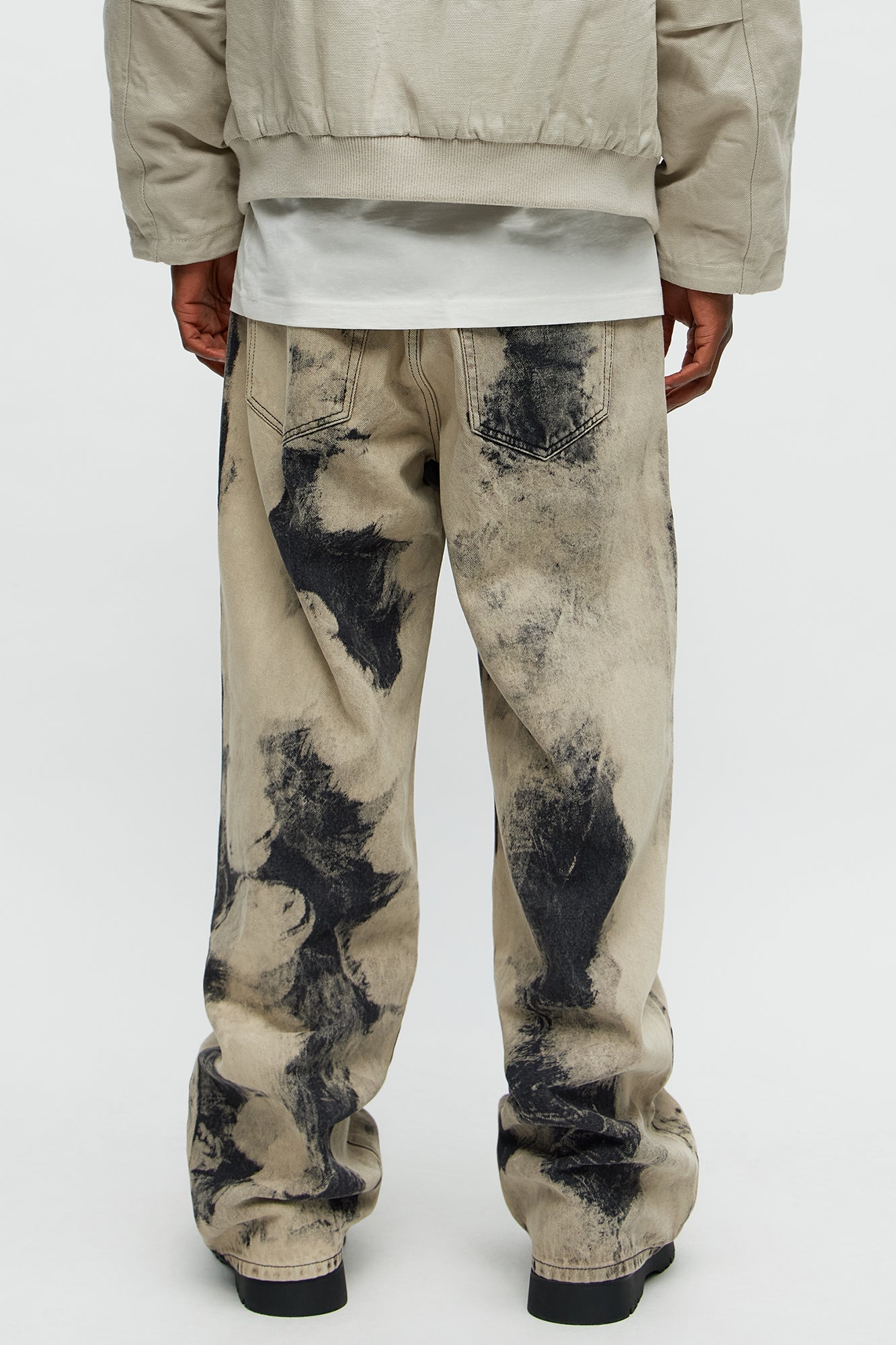 Shadow Fade Baggy Jeans - Grey/Smoke
