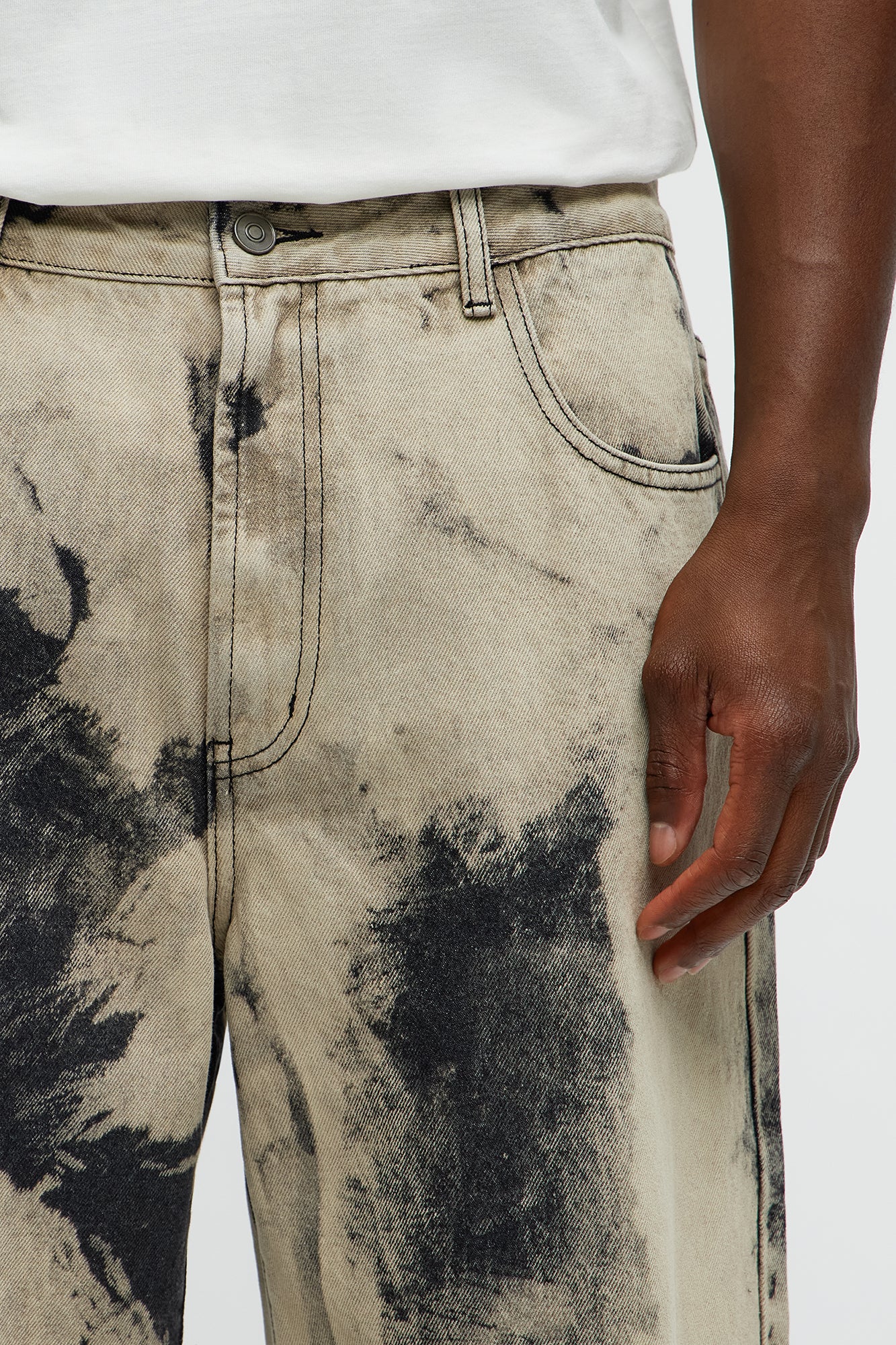 Shadow Fade Baggy Jeans - Grey/Smoke