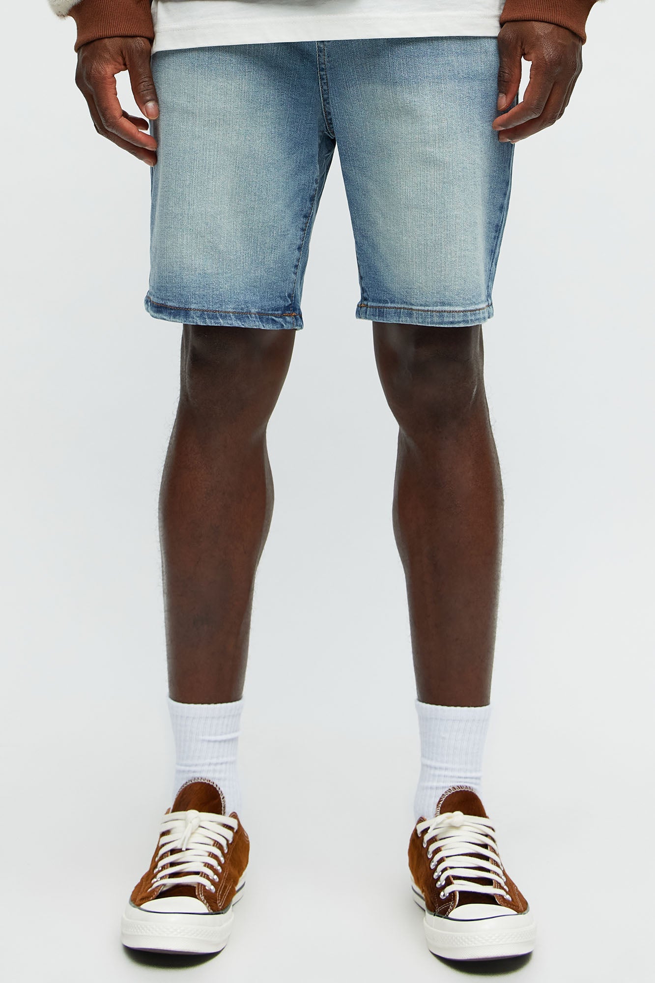 Cornell Slim Denim Shorts - Light Wash