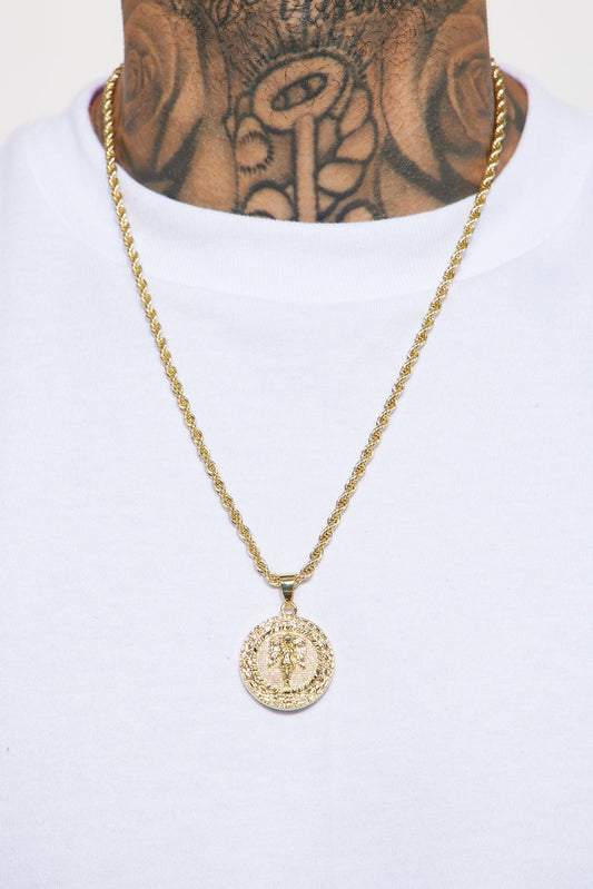 Nugget Angel Chain Necklace - Gold