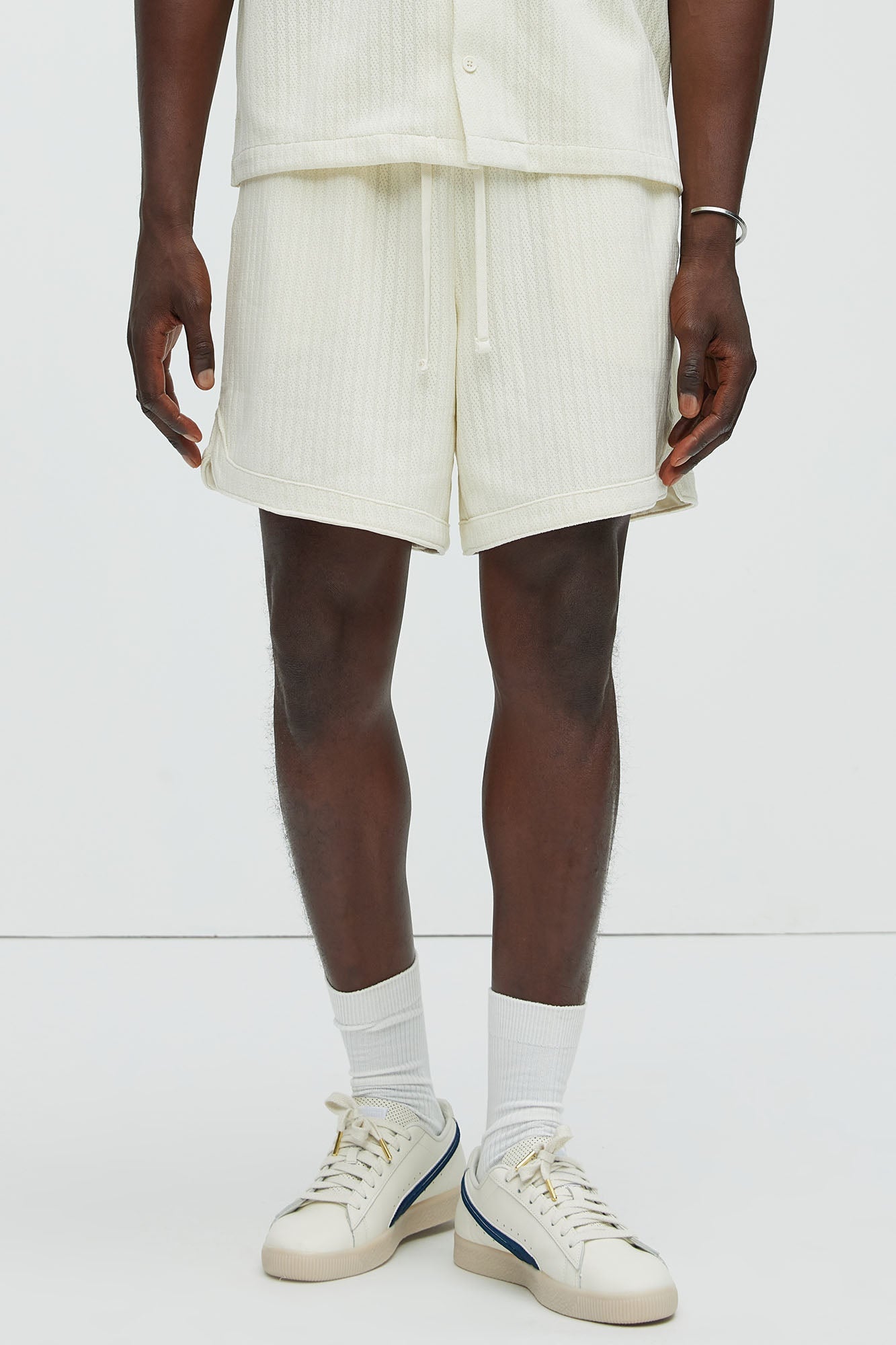 Easton Textured Shorts - Off White