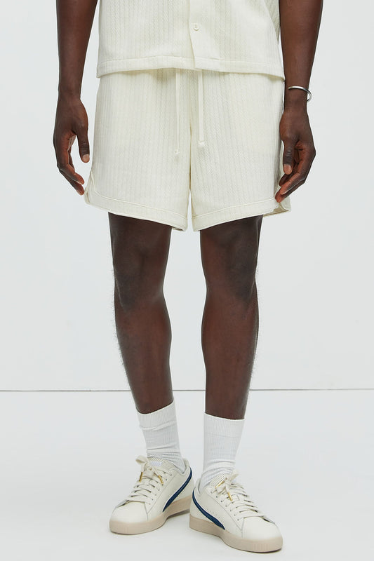 Easton Textured Shorts - Off White