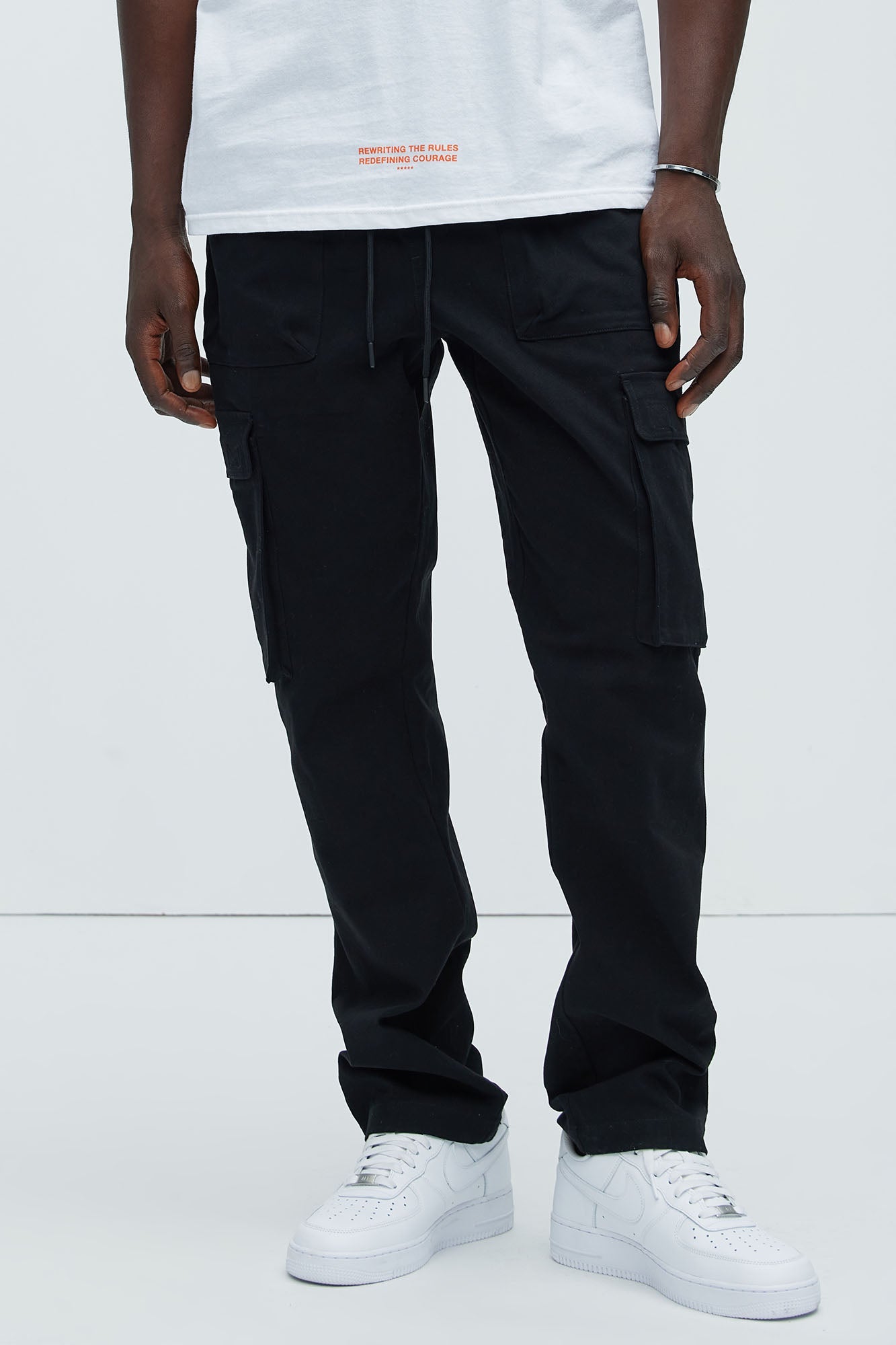 Cadet Utility Slim Cargo Pants - Black