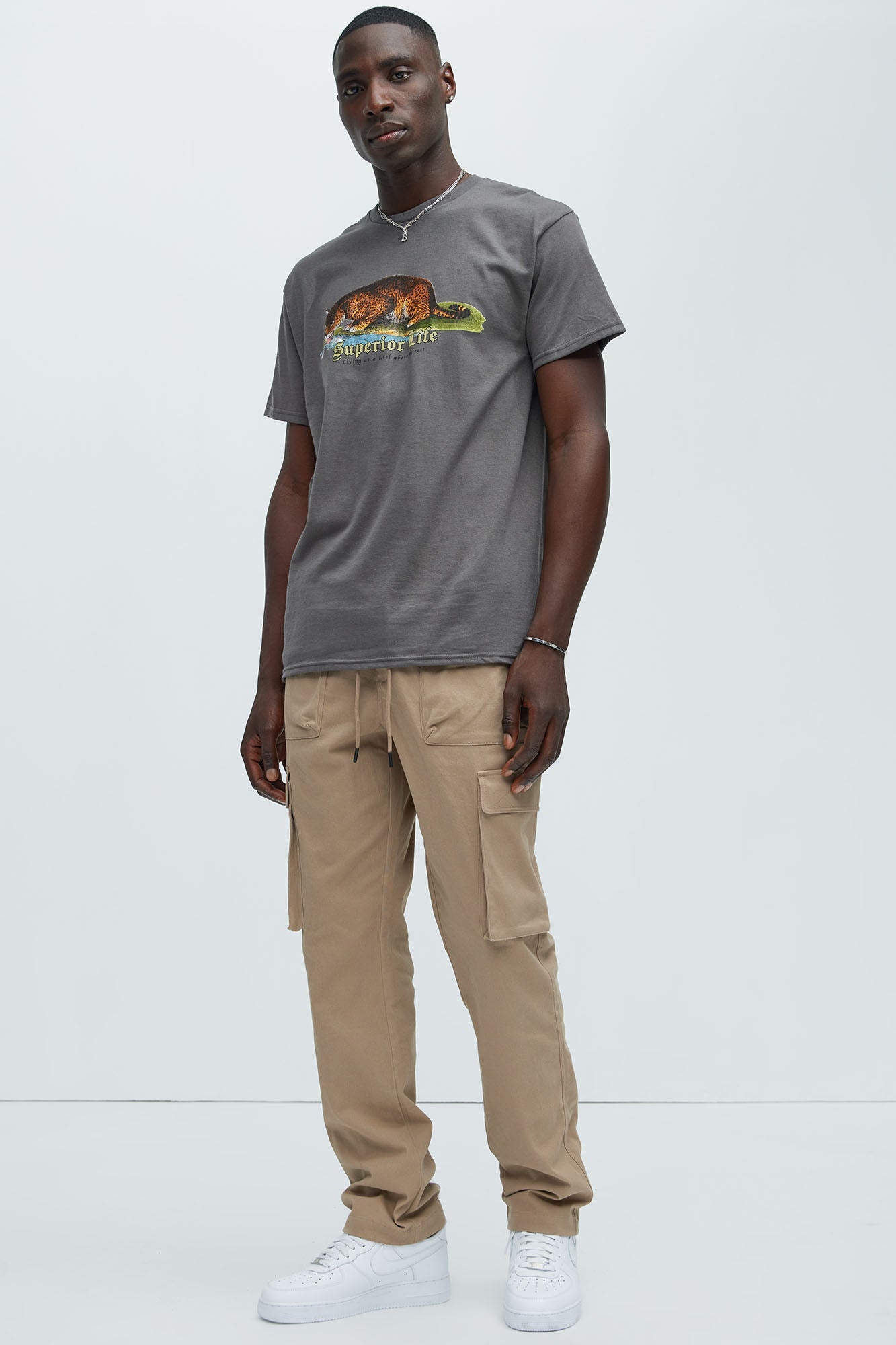 Cadet Utility Slim Cargo Pants - Khaki