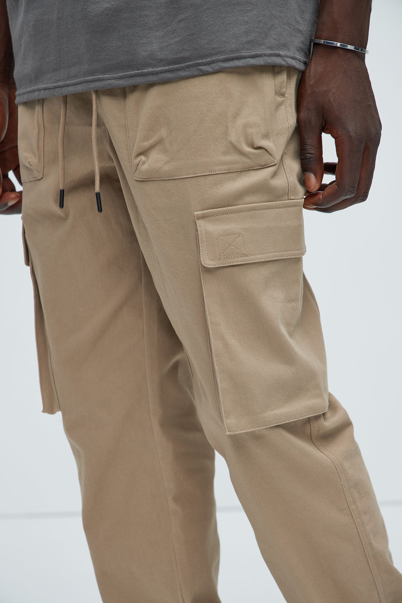 Cadet Utility Slim Cargo Pants - Khaki