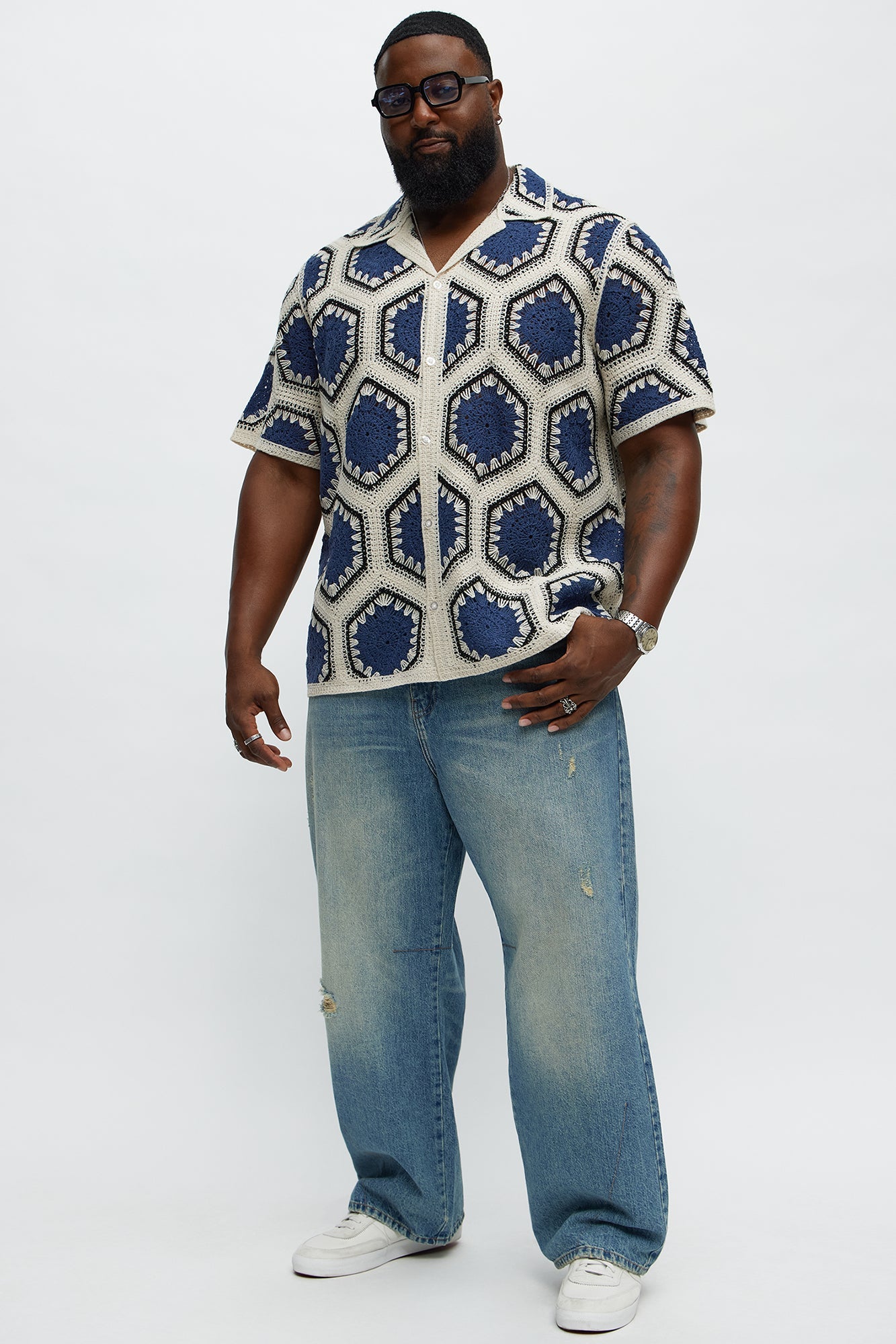 In The Bay Baggy Jeans - Medium Blue Wash