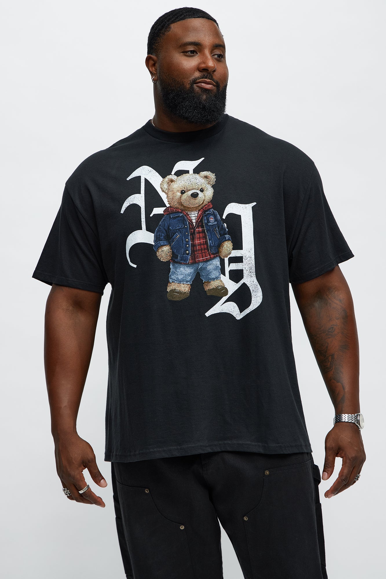 NYC Teddy Short Sleeve Tee - Black