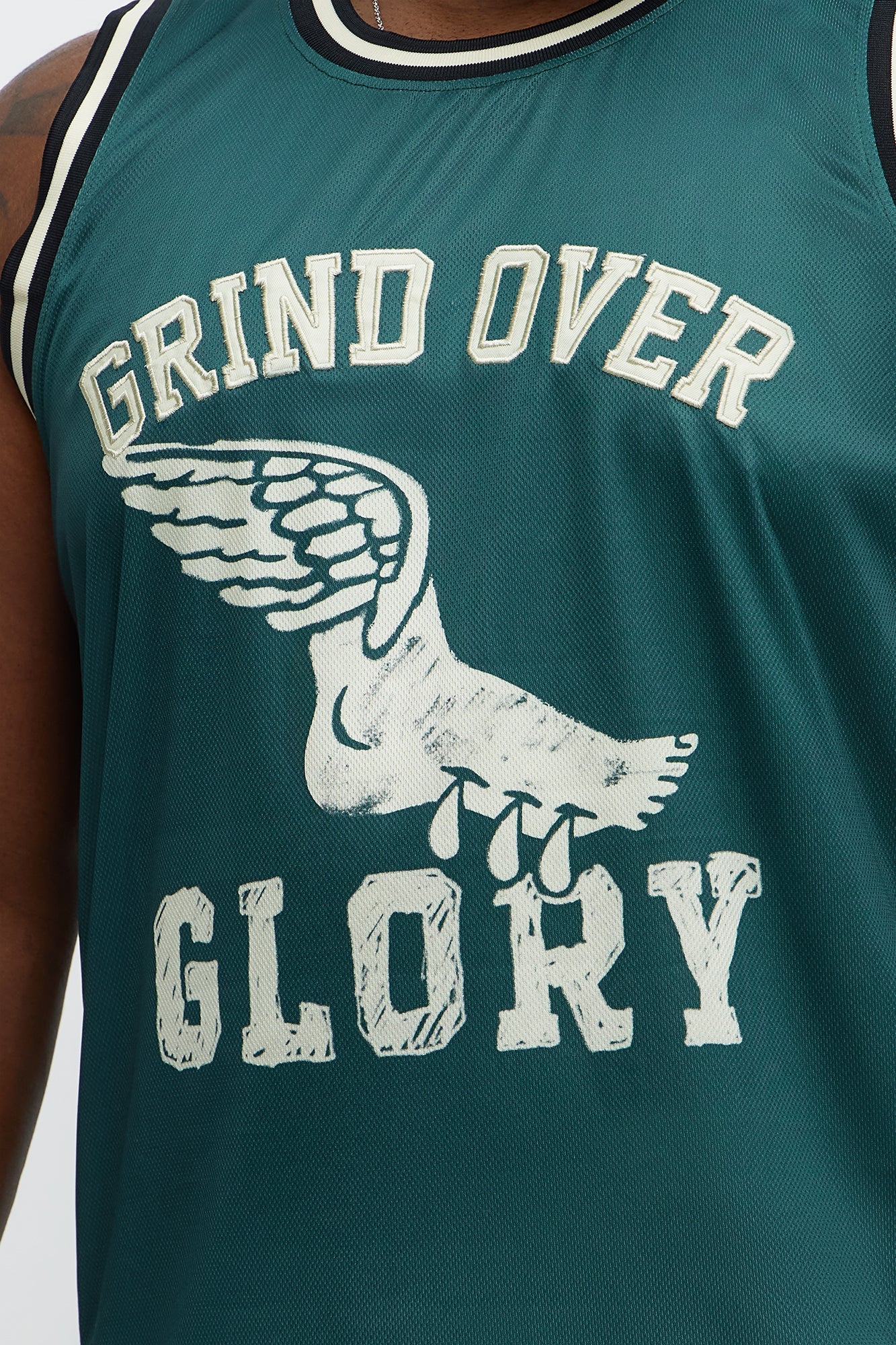 Basketball Jersey Grind Over Glory Tank Top - Green