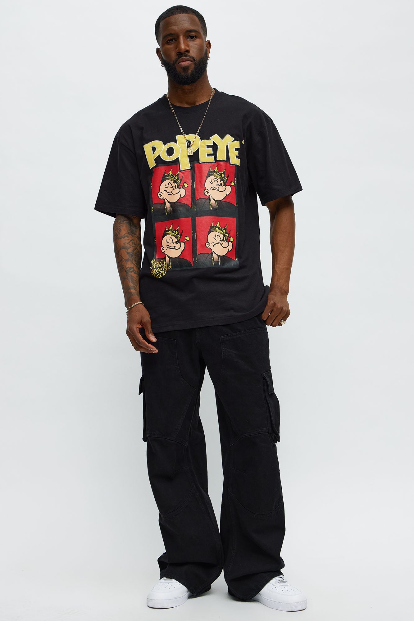 Popeye The King Short Sleeve Tee - Black