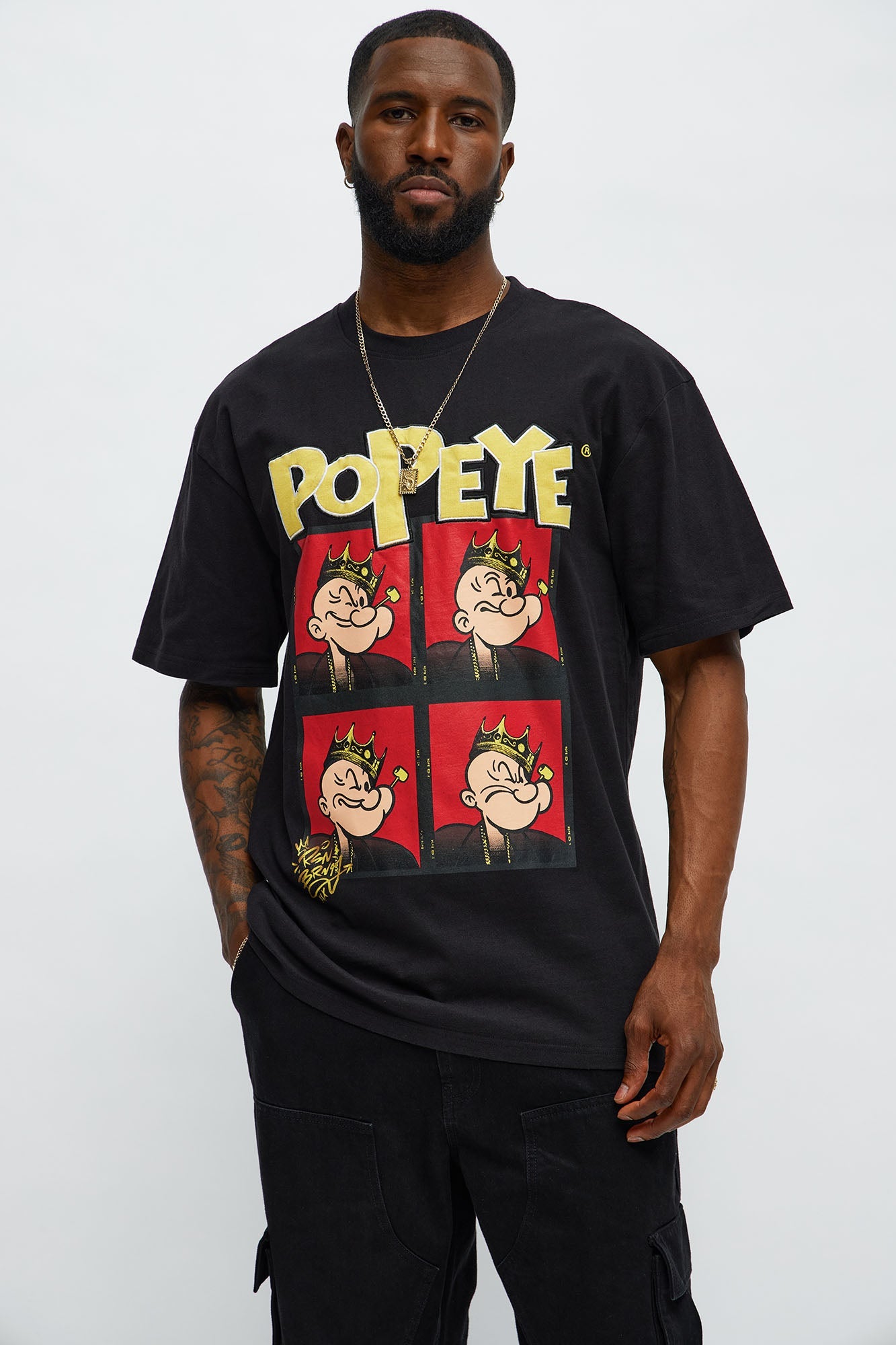 Popeye The King Short Sleeve Tee - Black