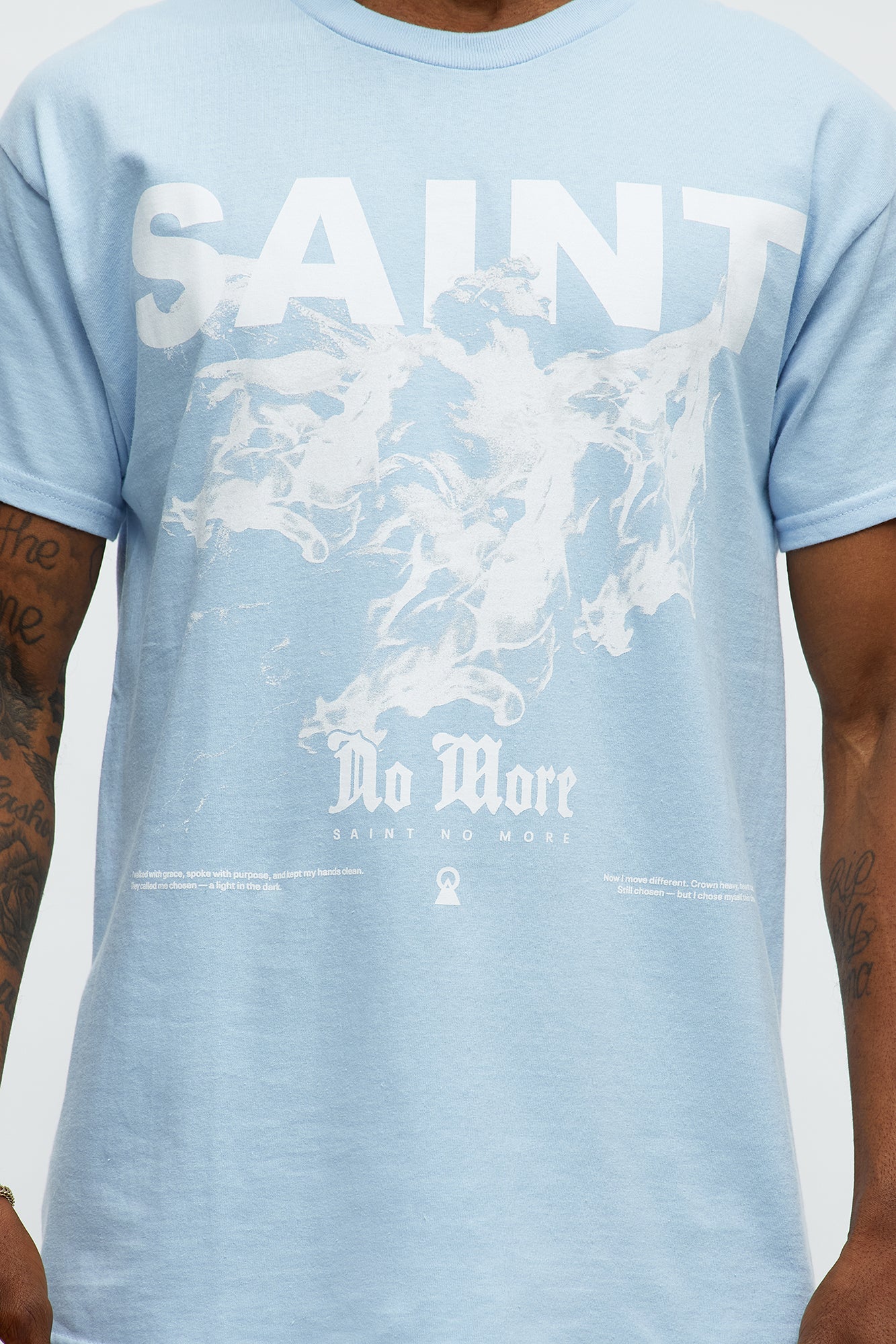 Forever Saint No More Short Sleeve Tee - Light Blue
