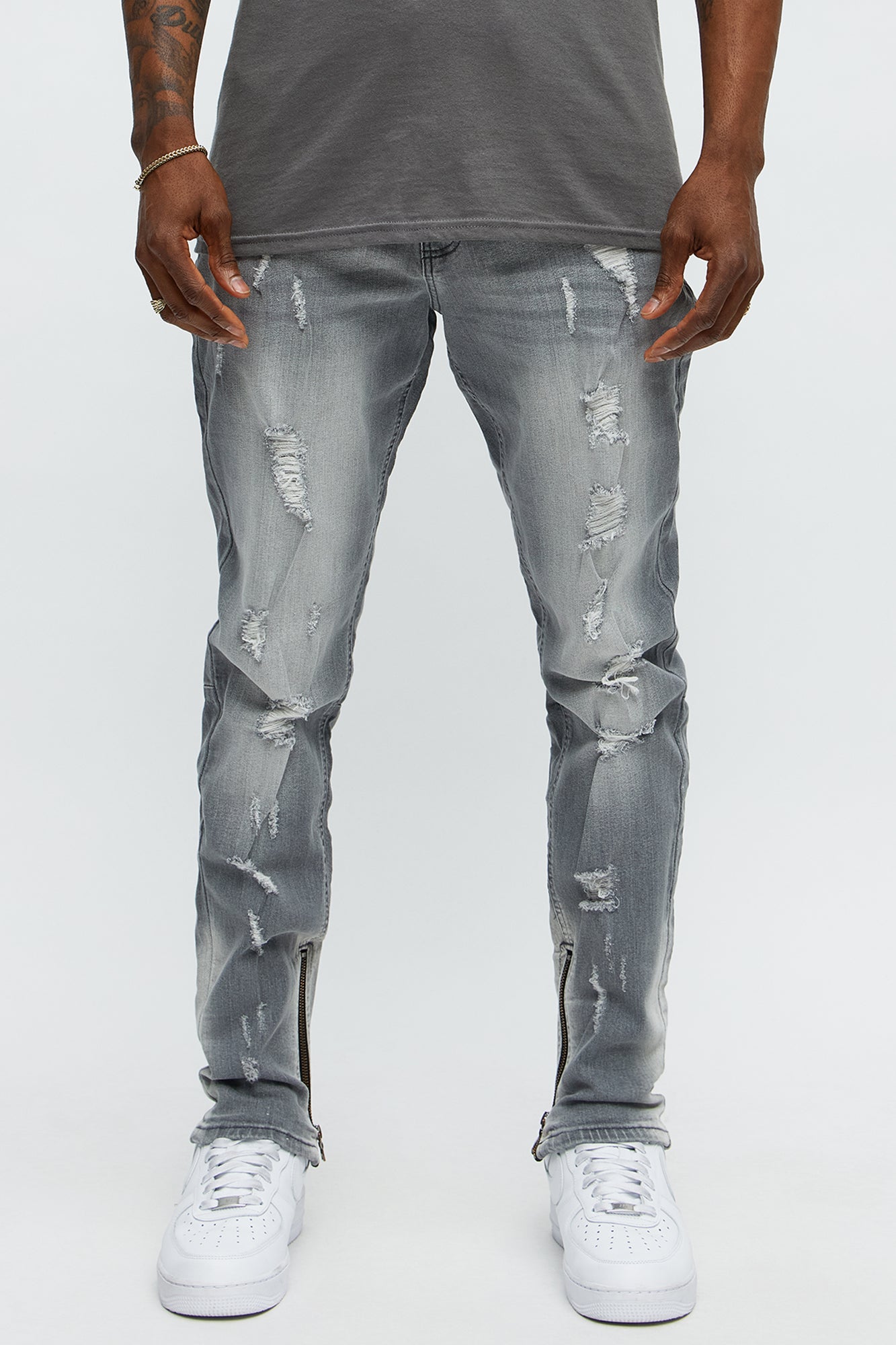 Stay Positive Skinny Jean - Grey