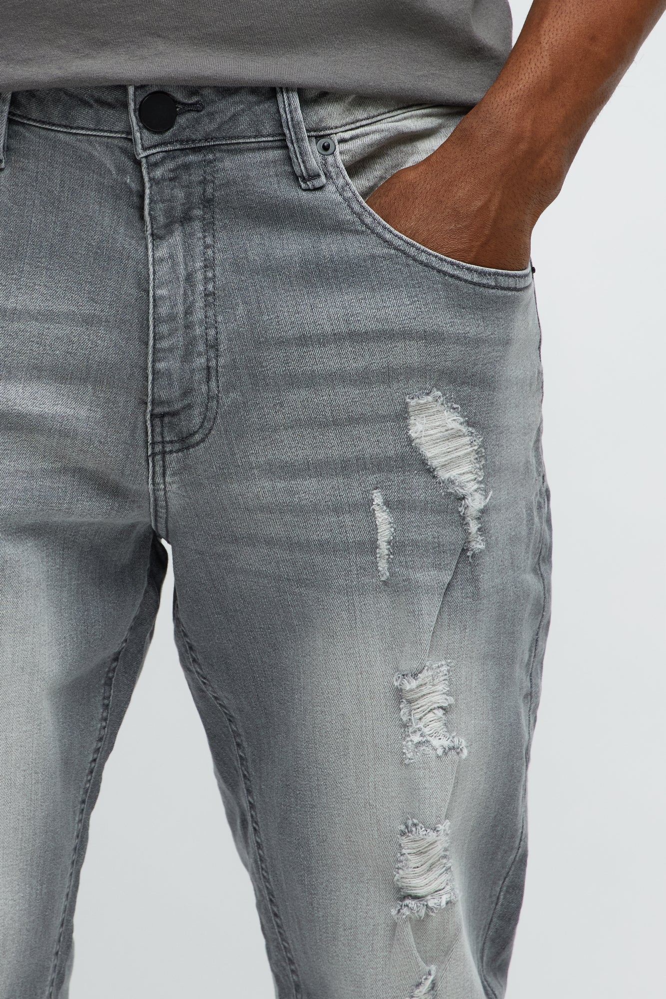 Stay Positive Skinny Jean - Grey