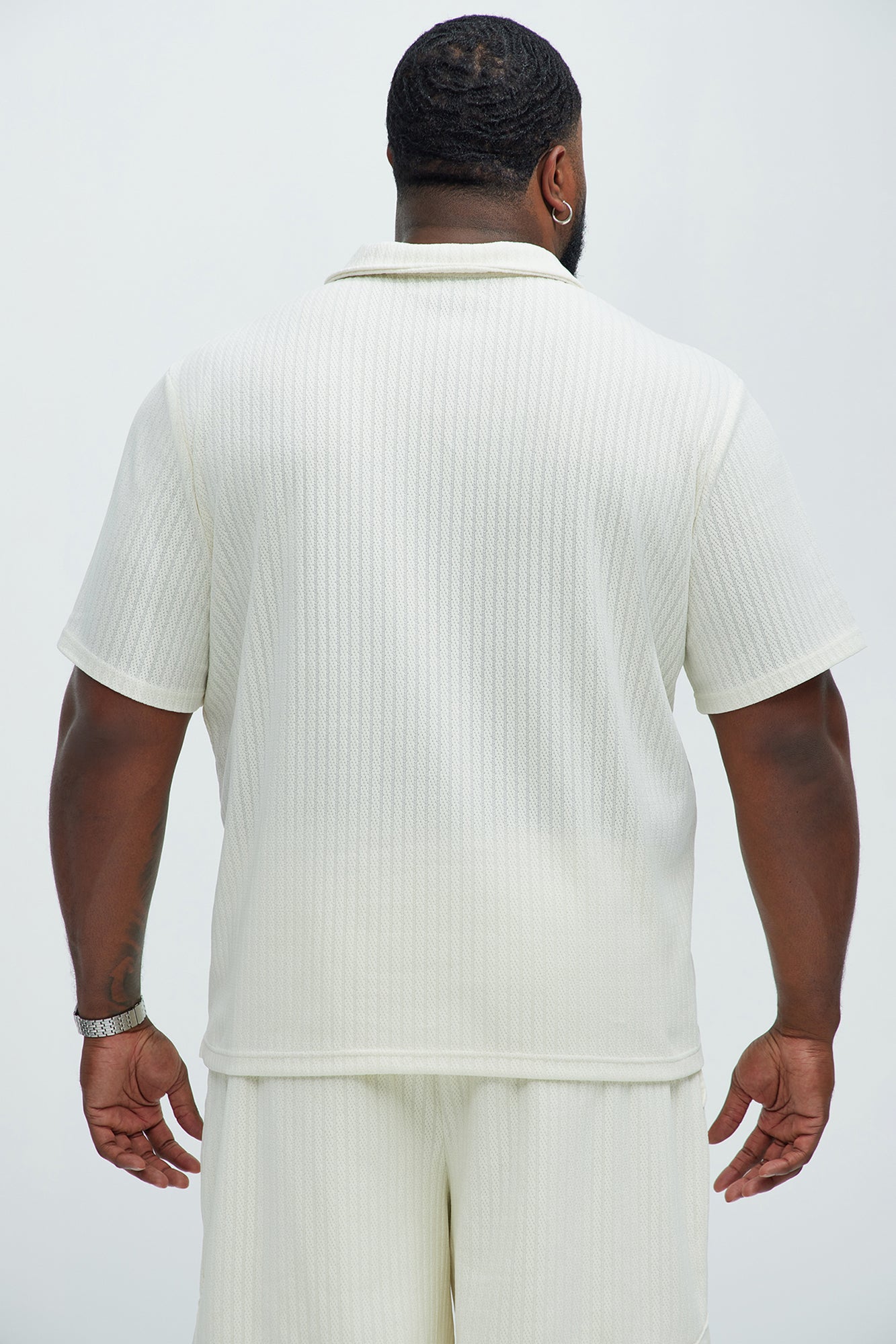 Easton Textured Polo Shirt - Off White