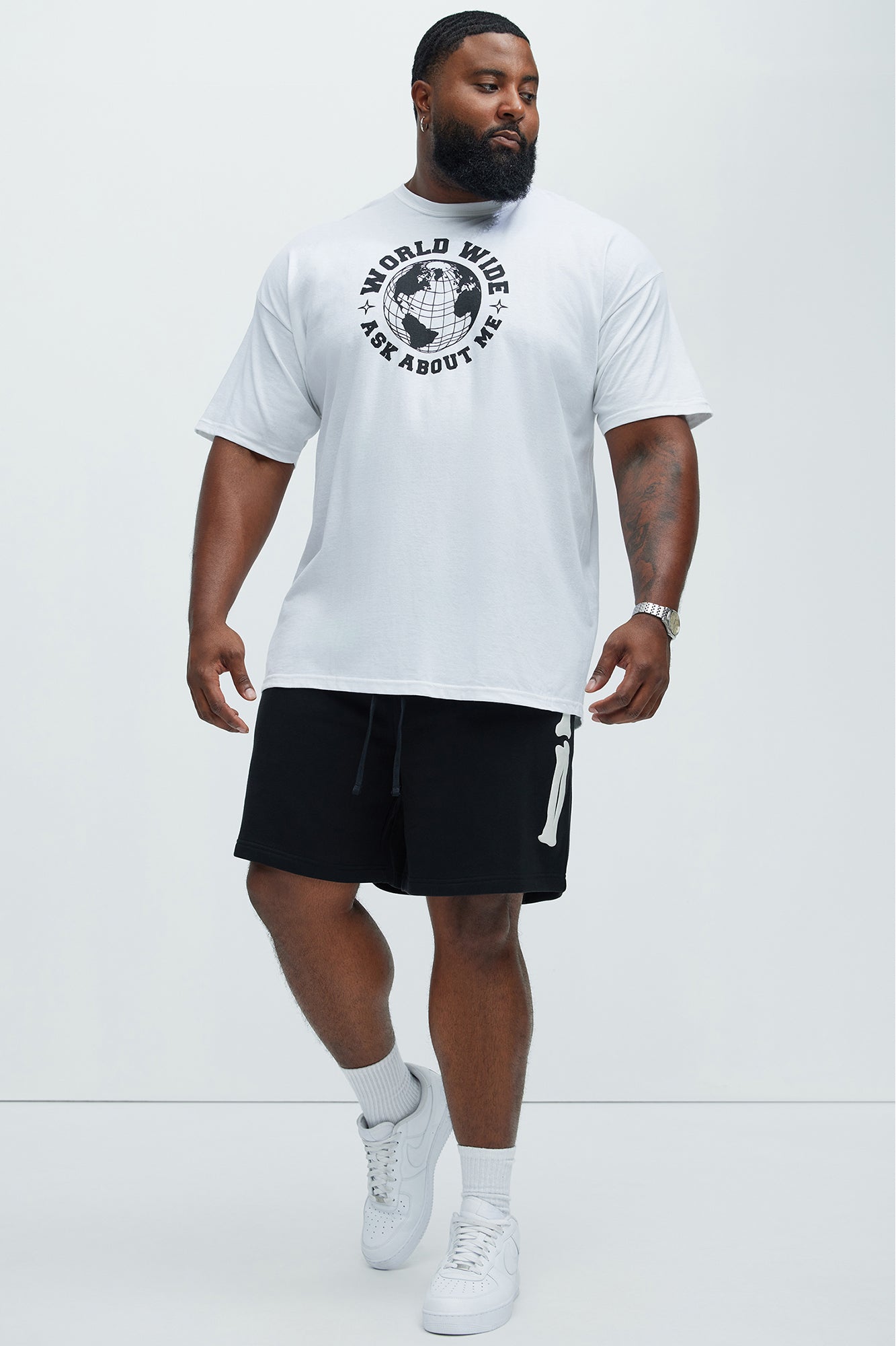 Tyson Bones Relaxed Shorts - Black