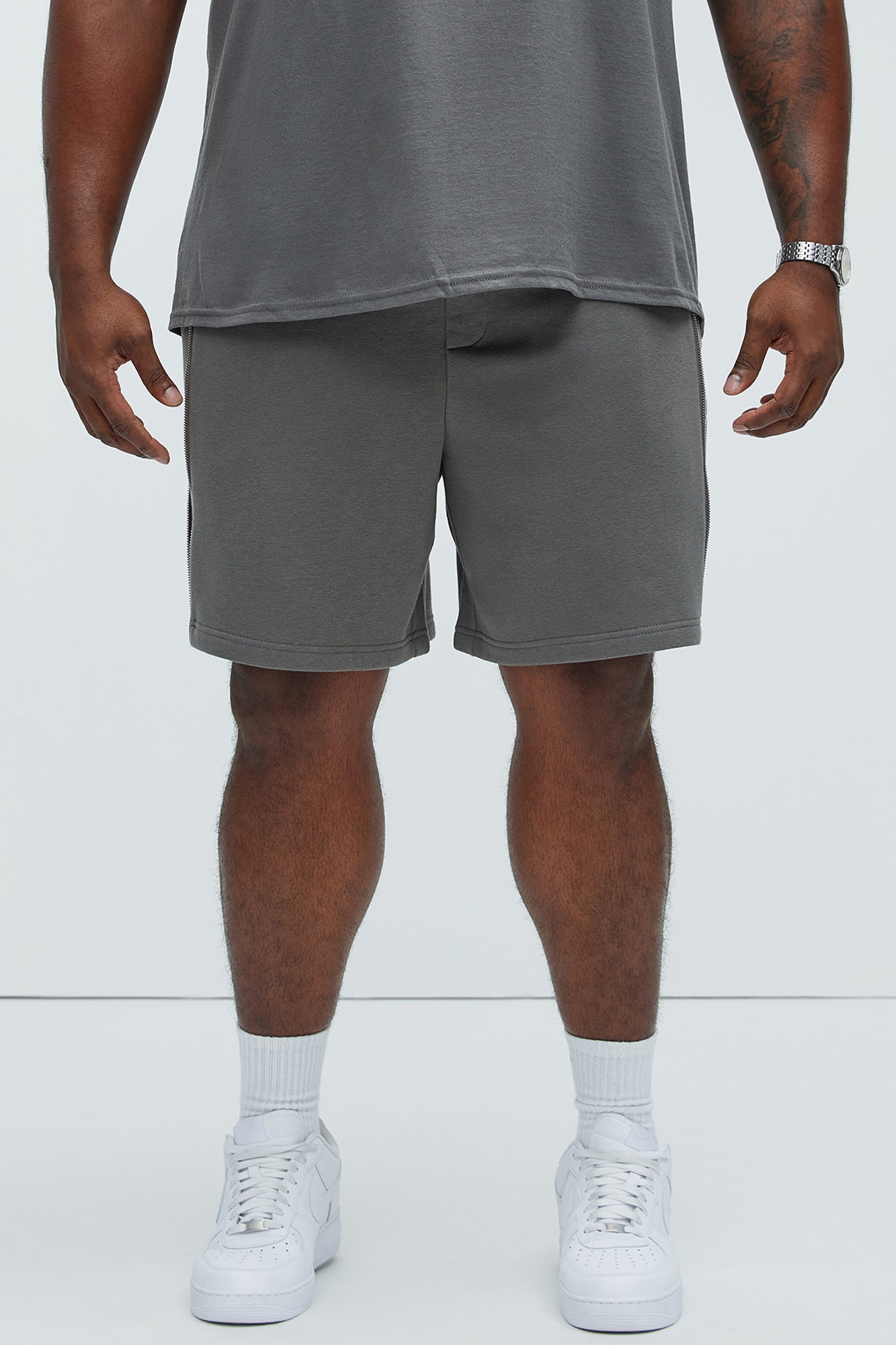 Tyson Cross Relaxed Shorts - Charcoal