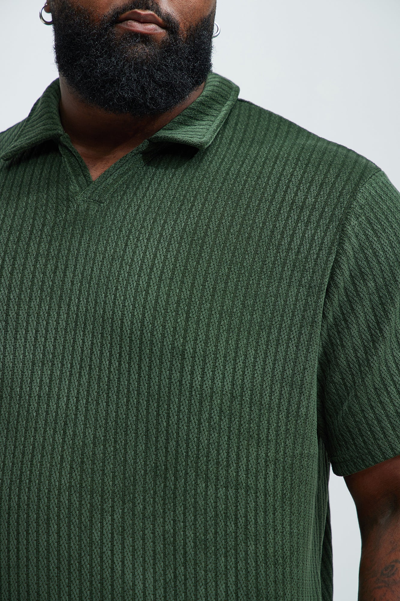 Easton Textured Polo Shirt - Green