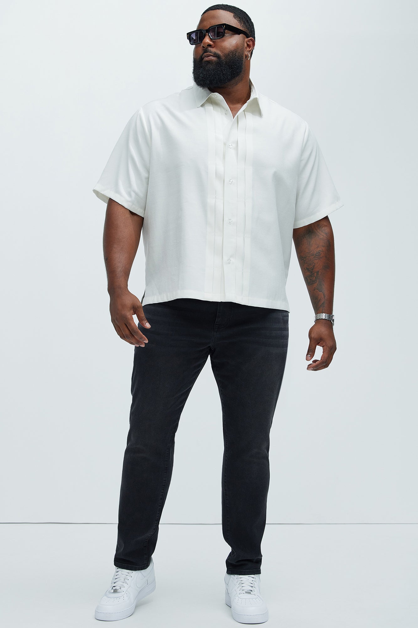 Blexy Pleated Shirt - White