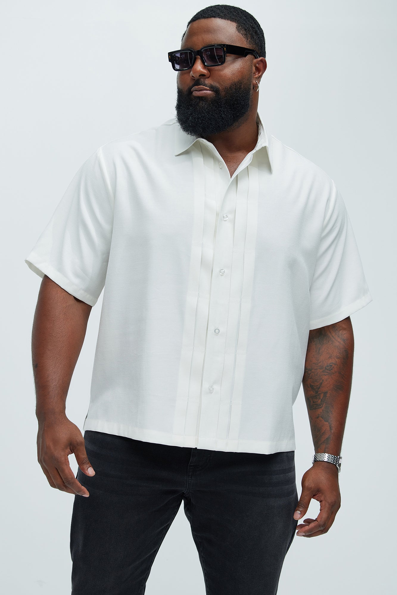 Blexy Pleated Shirt - White
