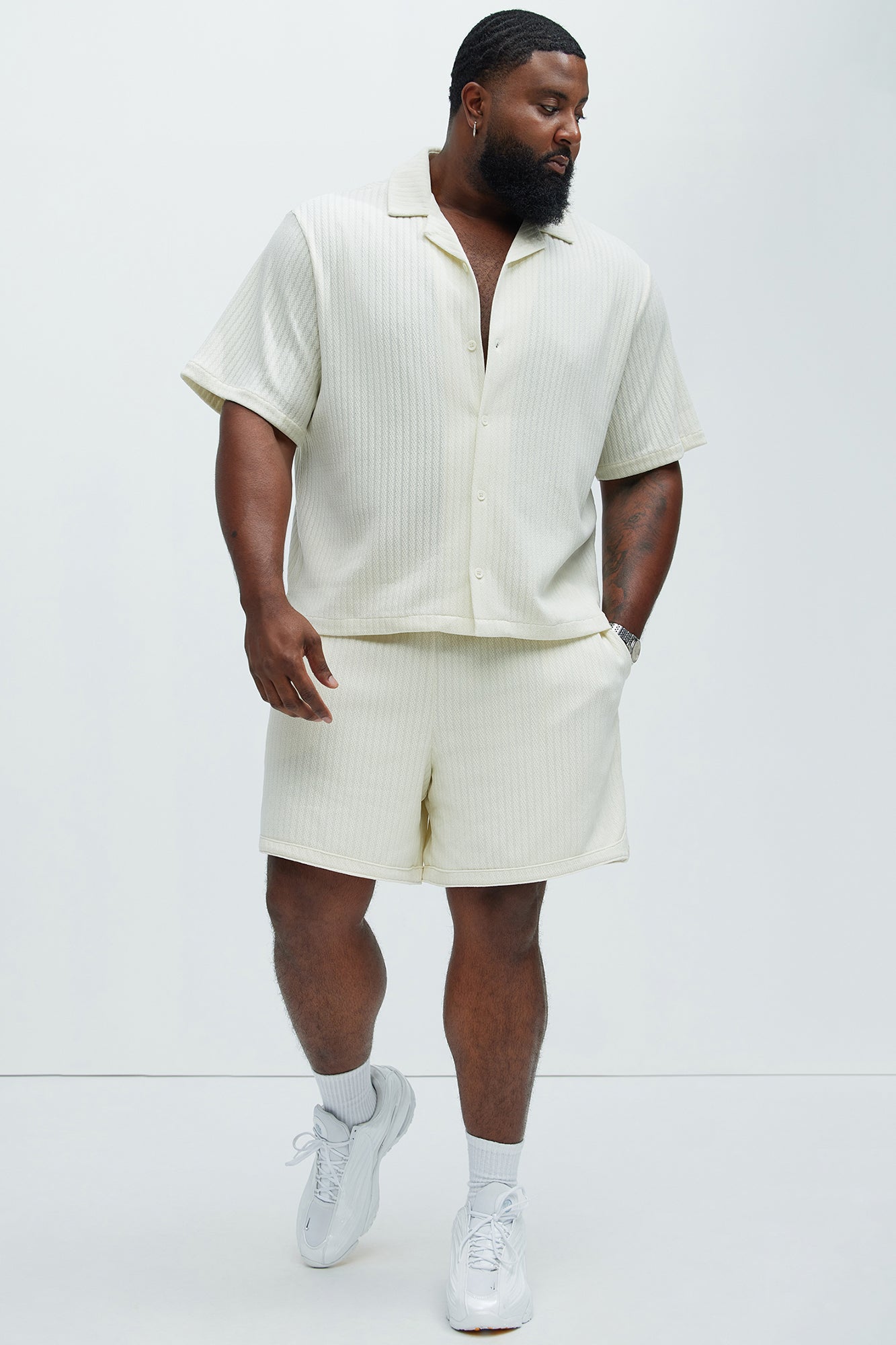 Easton Textured Shorts - Off White