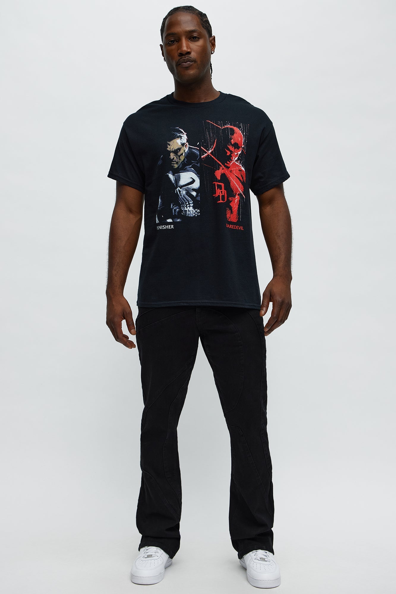 Daredevil and Punisher Short Sleeve Tee - Black