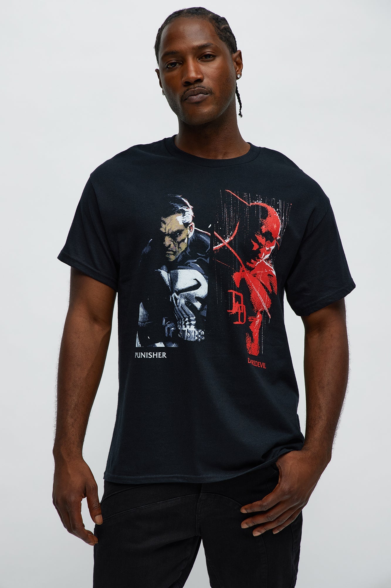 Daredevil and Punisher Short Sleeve Tee - Black
