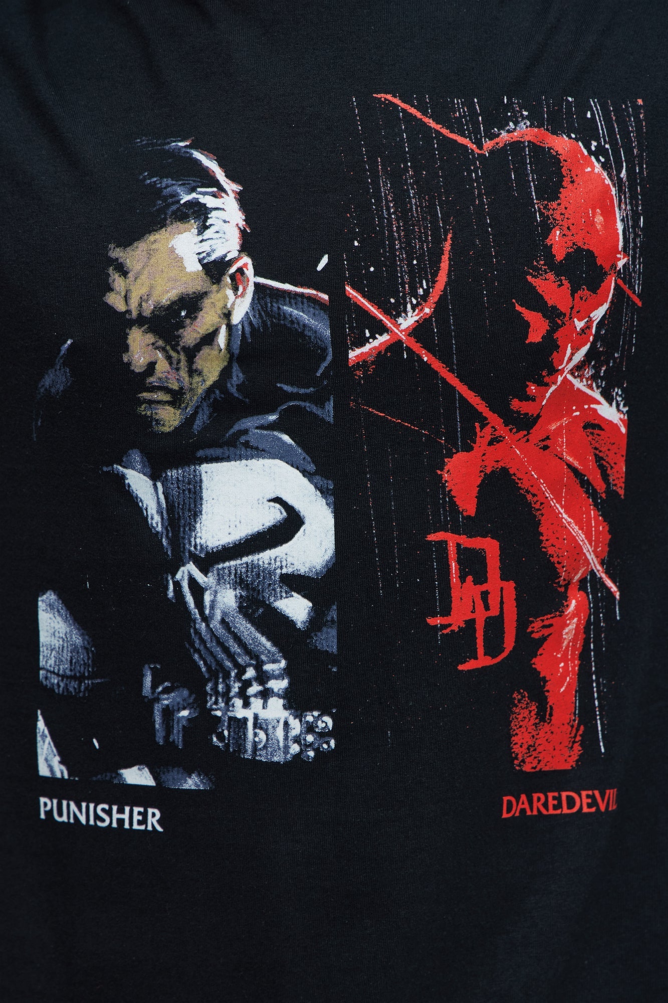 Daredevil and Punisher Short Sleeve Tee - Black