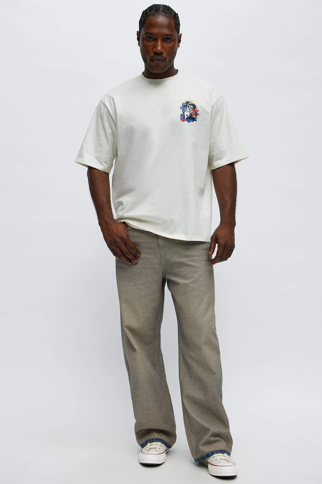 Outside Looking In Baggy Jeans - Grey