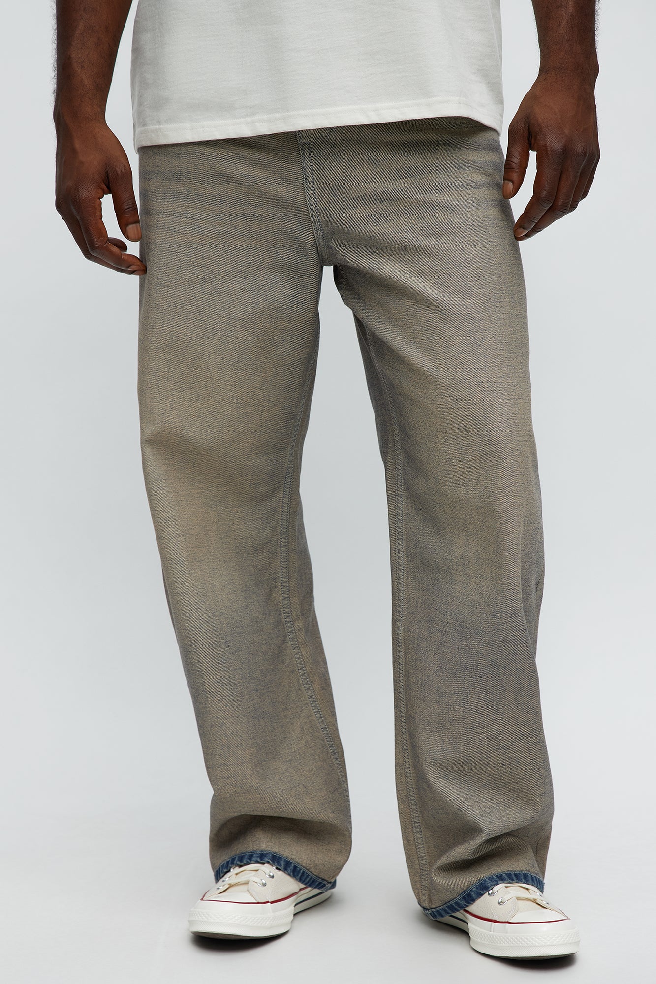 Outside Looking In Baggy Jeans - Grey