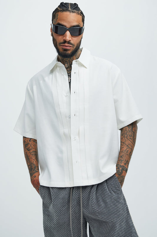 Blexy Pleated Shirt - White